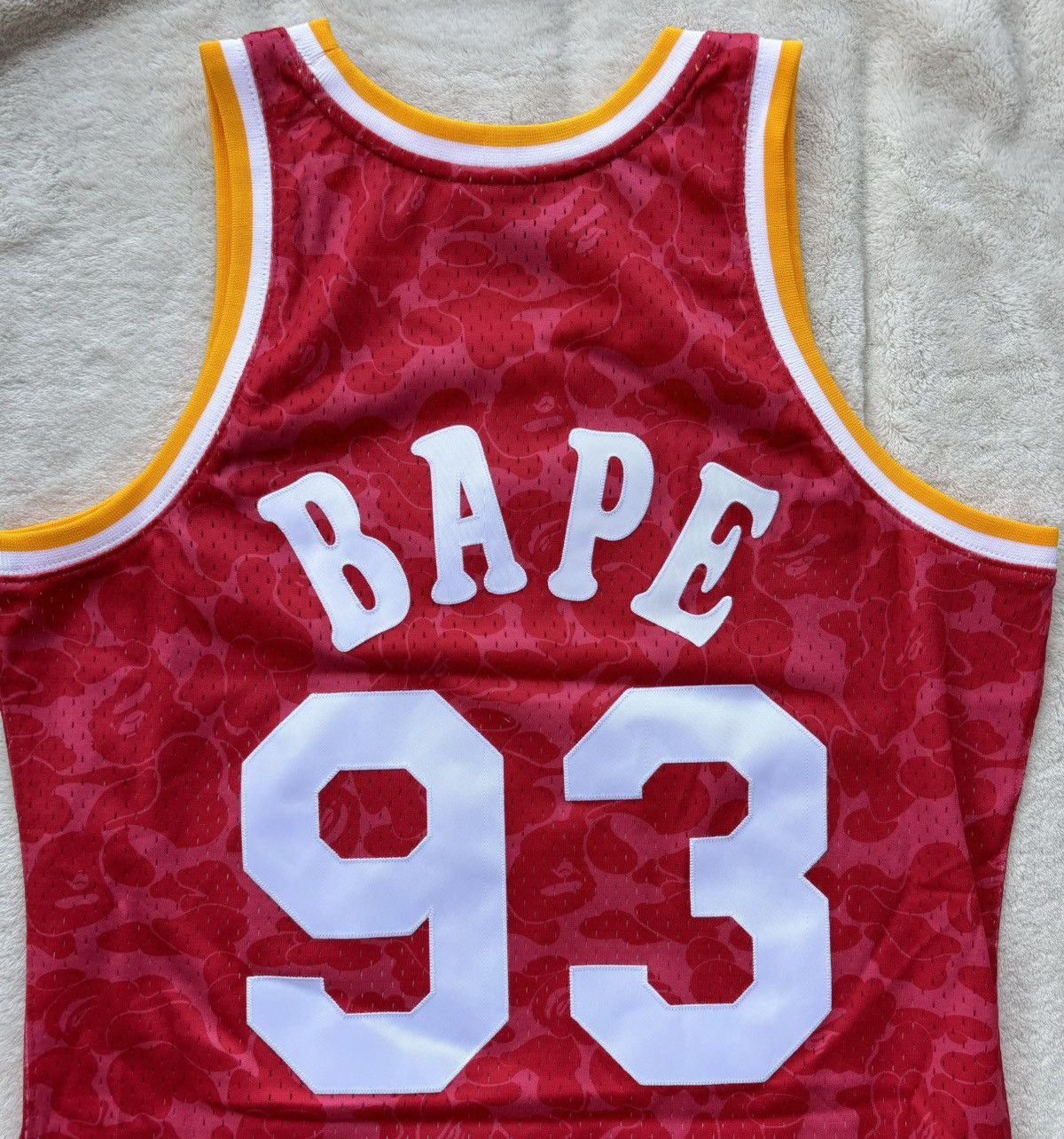 Bape Bape x Mitchell u0026 Ness x Rockets Jersey | Grailed
