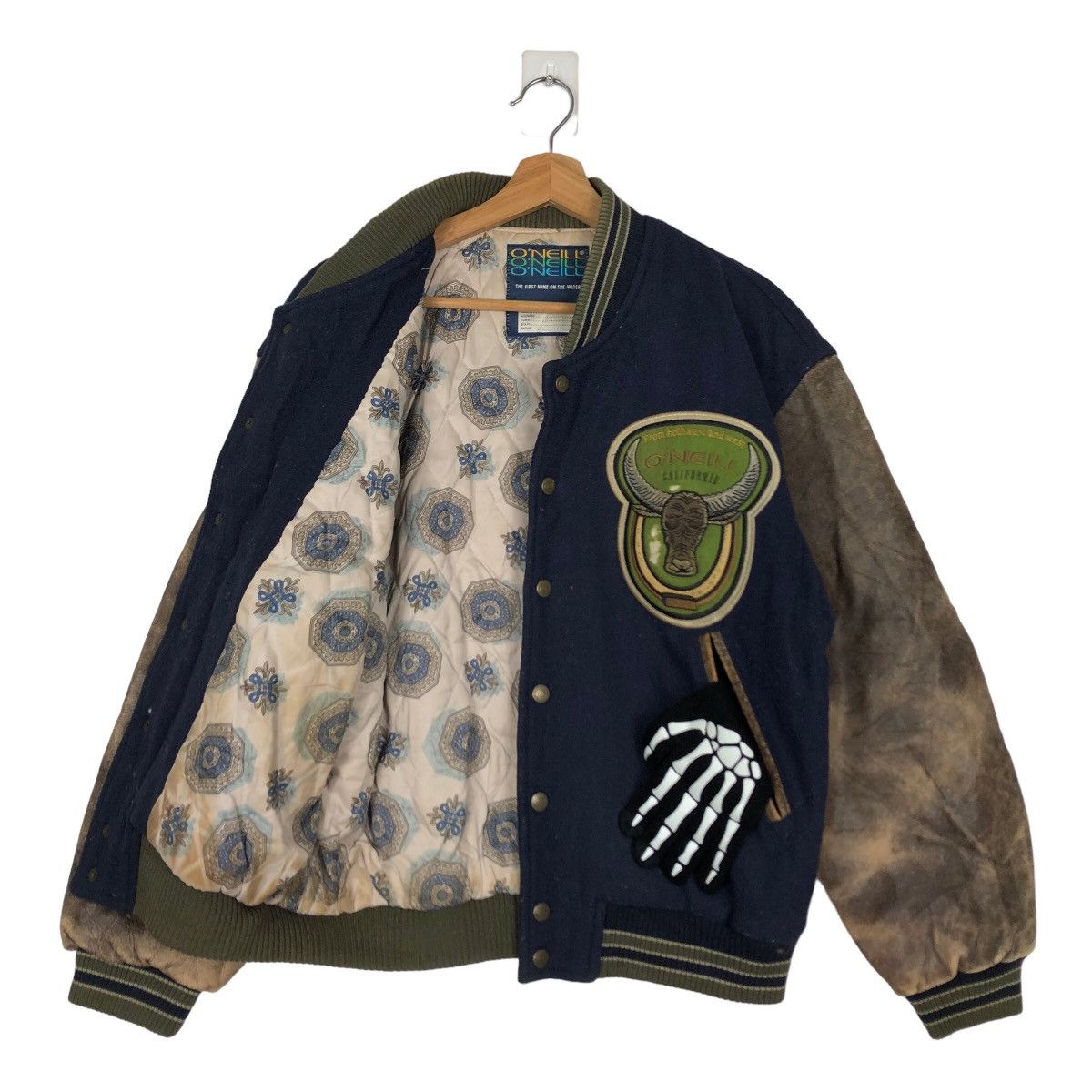 Japanese Brand 🔥90s Rare Vintage Varsity Jacket O’neill Santa Cruz Leather Size US M / EU 48-50 / 2 - 9 Thumbnail