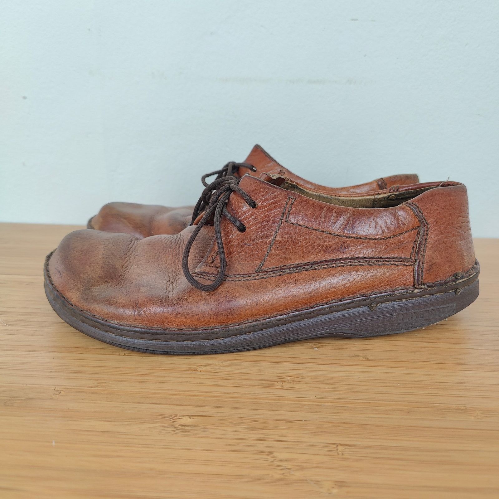 Birkenstock Birkenstock Memphis Loafers Mens 7 Womens 9 Brown Leather Size US 7 / EU 40 - 3 Thumbnail