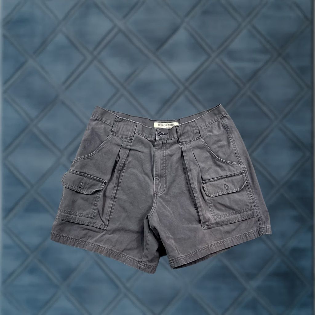 High Sierra VINTAGE High Sierra Cargo Shorts Mens Cotton Navy Gray 38 Regular Pockets Outdoor/Casual Shirt/Shorts Size US 38 / EU 54 - 1 Thumbnail
