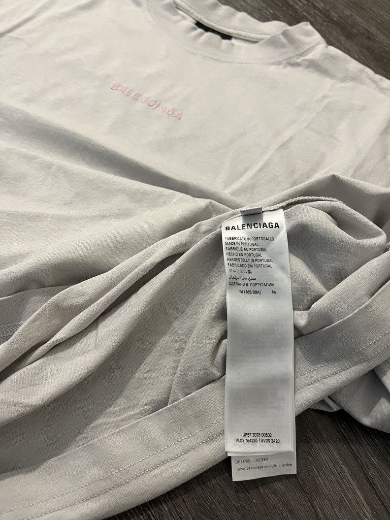 Balenciaga Balenciaga Back Medium Fit T-shirt Dirty White / Baby Pink Size US M / EU 48-50 / 2 - 11 Thumbnail