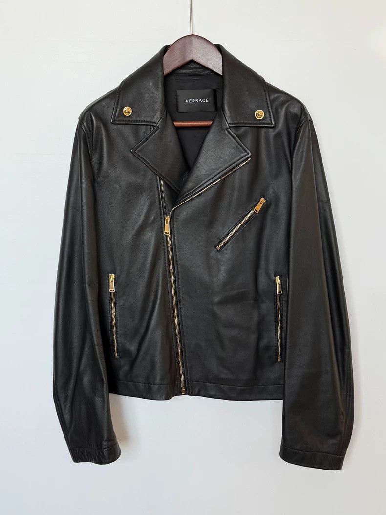 Versace Versace Medusa zip-zip biker leather jacket Size US L / EU 52-54 / 3 - 1 Thumbnail