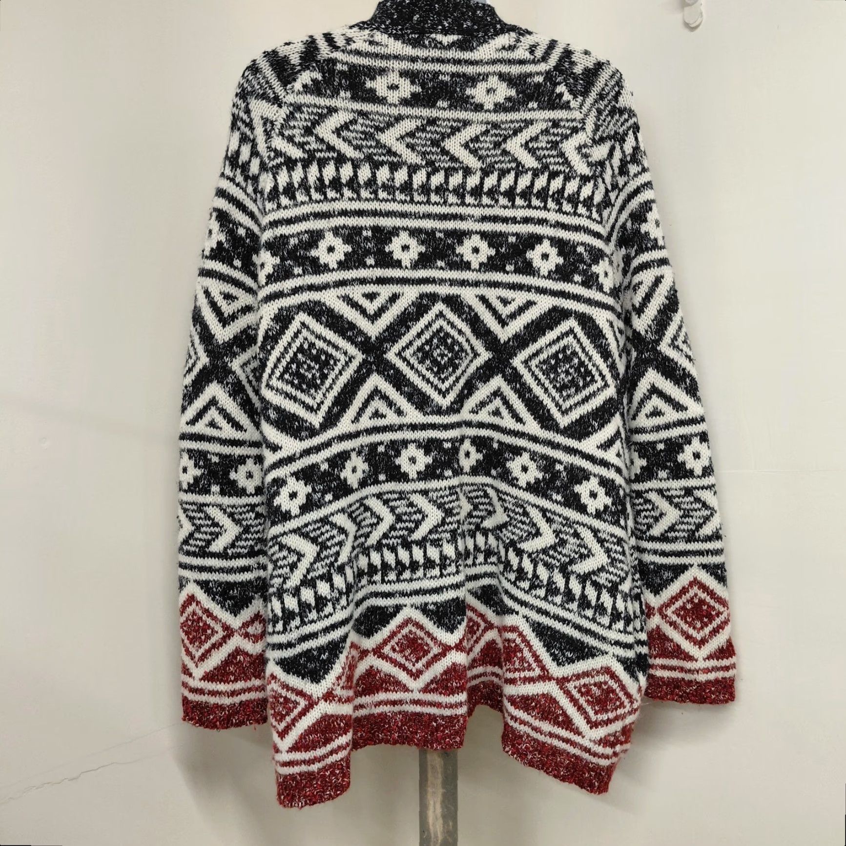 Forever 21 FOREVER 21 Aztec Cardigan Womens Large Blue/Red Boho Open Front Pocket Cardigan Shirt? Size L / US 10 / IT 46 - 4 Thumbnail
