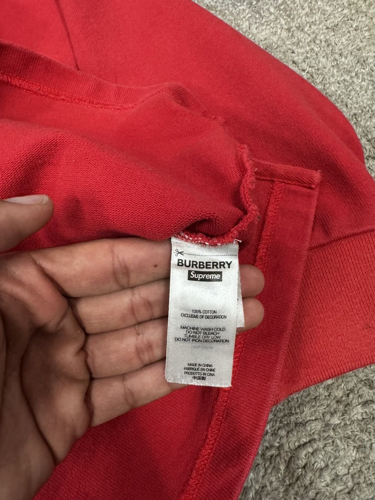 Burberry × Supreme Supreme x Burberry Rugby Polo Button Up Shirt Size US M / EU 48-50 / 2 - 6 Thumbnail