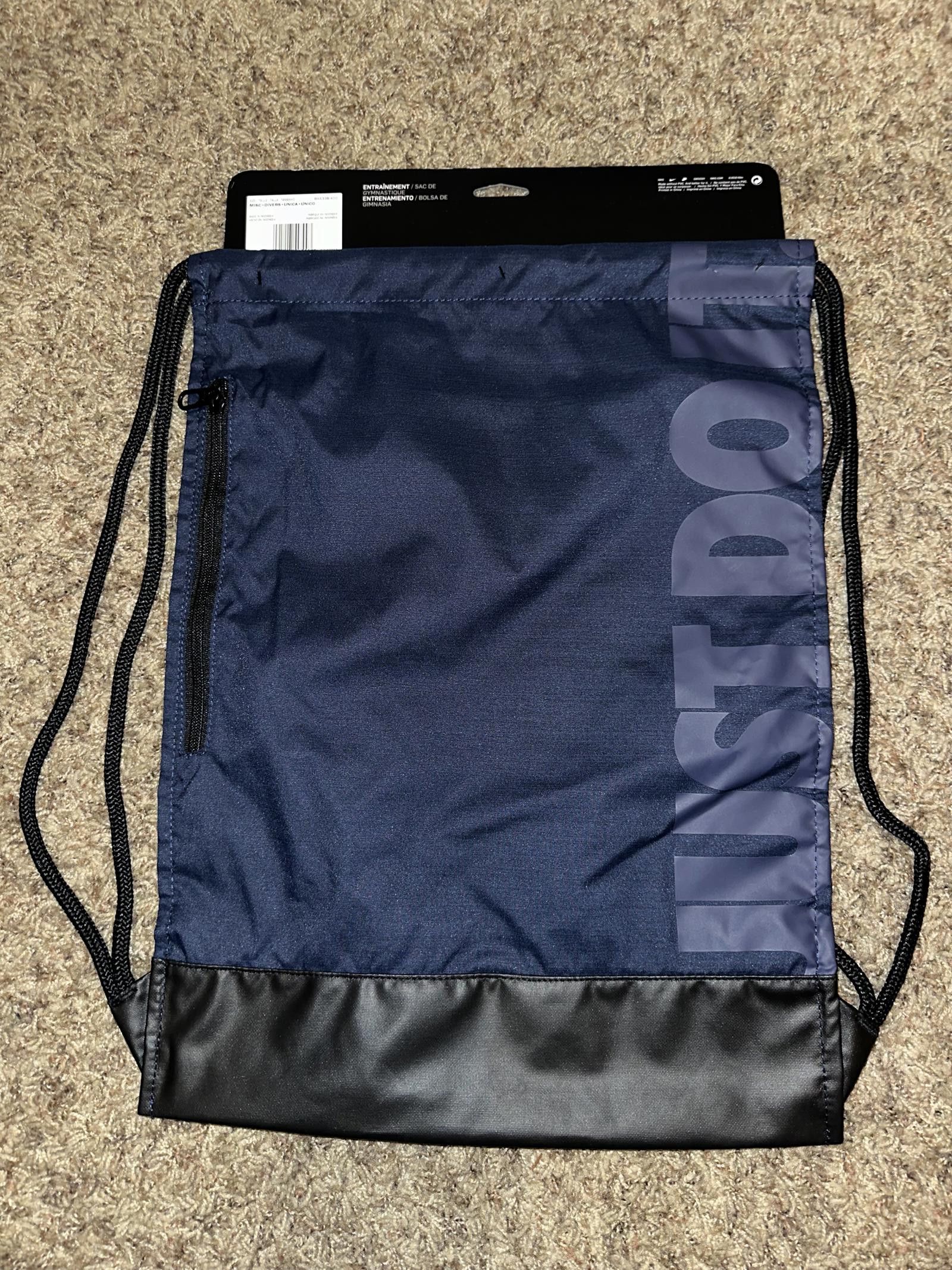 Nike Nike Brasilia Training Gymsack Drawstring Backpack Zipper Size ONE SIZE - 4 Thumbnail