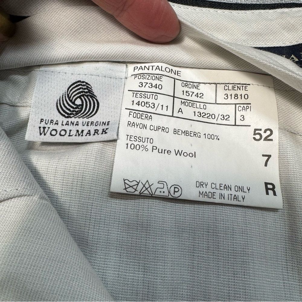 Canali Canali Pleated Wool Dress Grey Plaid Pants Size 52IT US 36 Size US 36 / EU 52 - 8 Thumbnail