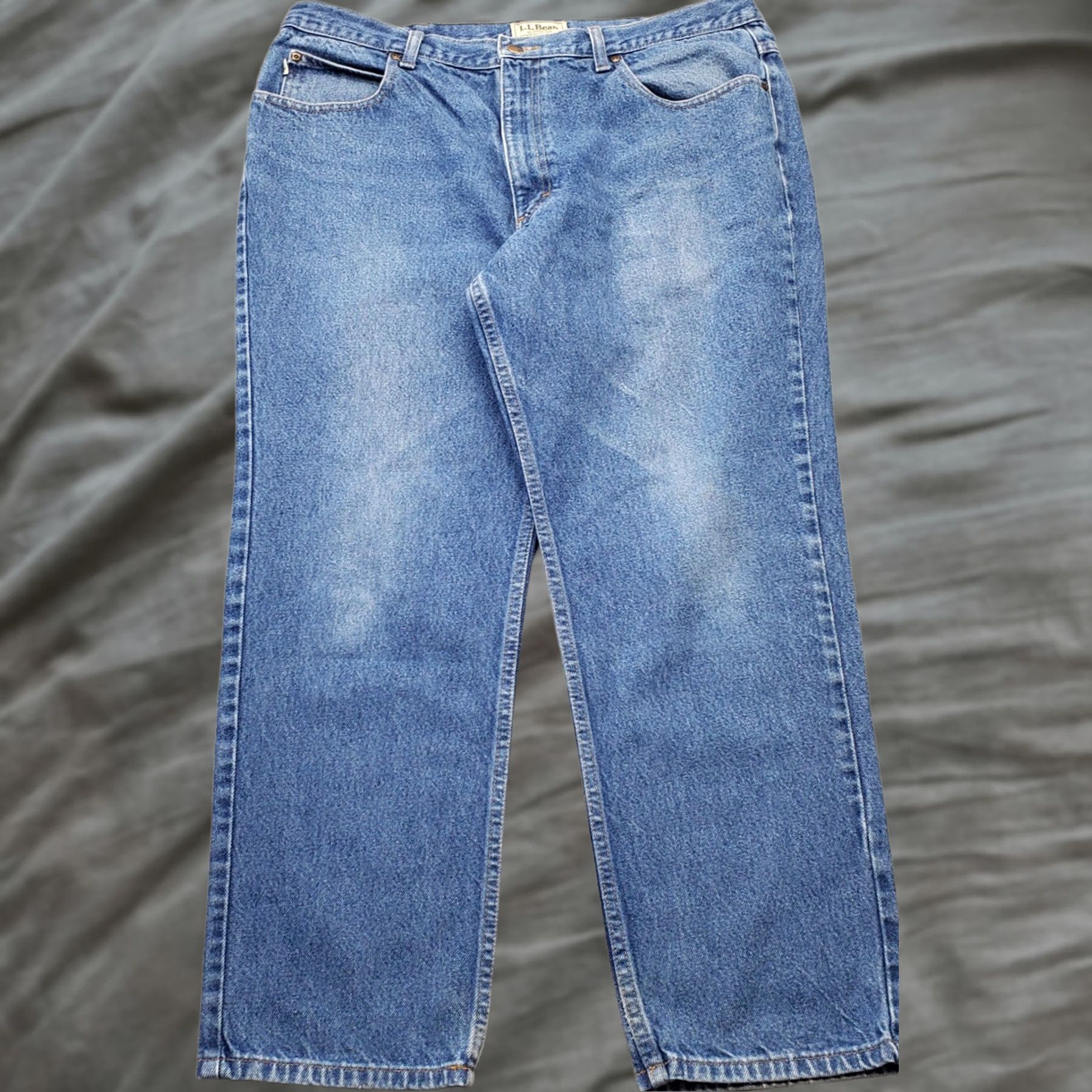 Vintage L.L. Bean Jeans Mens 38x29 Blue Denim Classic Fit Straight Leg Mens Size 38 Blue Denim 5-Pocket Design Vintage: No Size US 38 / EU 54 - 1 Thumbnail
