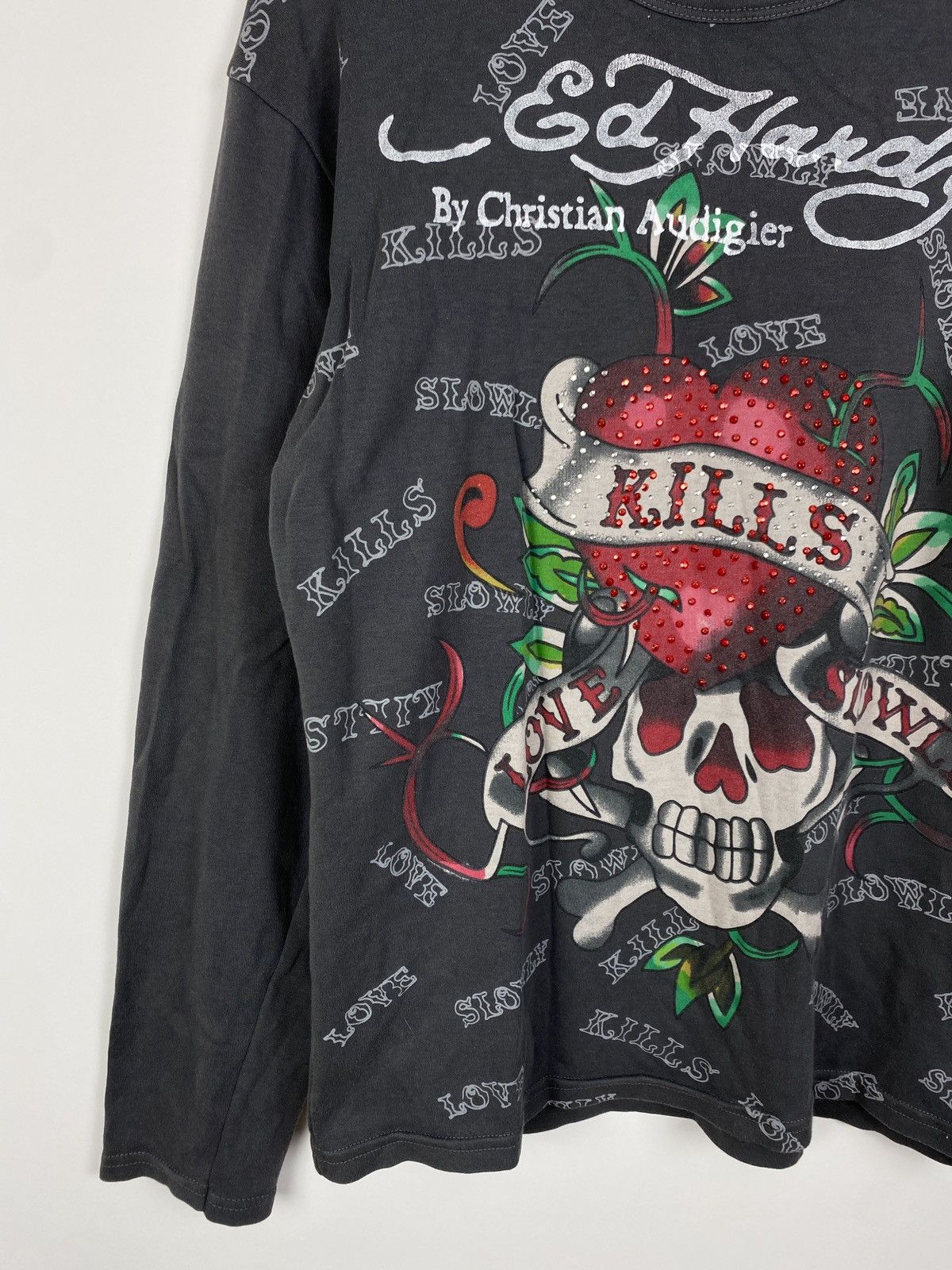 Ed Hardy VINTAGE Y2K ED HARDY AMAZING CROPPED LONG SLEEVE Size XL / US 12-14 / IT 48-50 - 2 Thumbnail