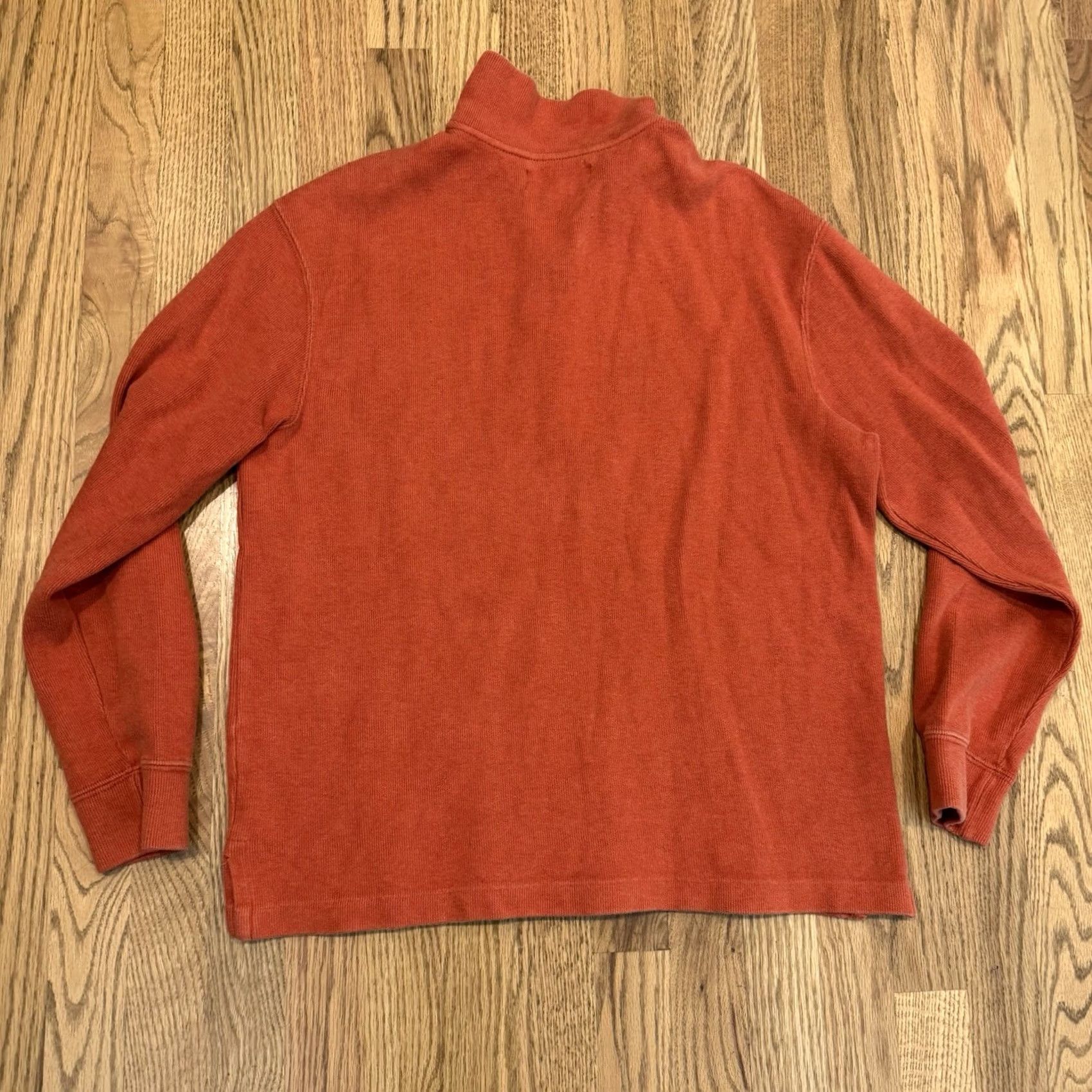 Polo Ralph Lauren Polo Ralph Lauren Orange 1/4 Zip Pullover Sweater Mens S Cotton Knit Casual Size US S / EU 44-46 / 1 - 7 Thumbnail