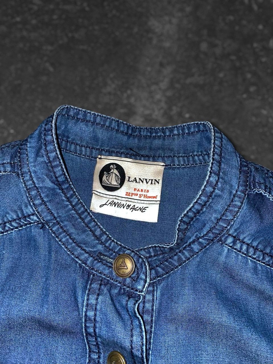 Acne Studios × Lanvin Luxury Blue LANVIN x Acne denim cotton dress size 40 Size S / US 4 / IT 40 - 4 Thumbnail