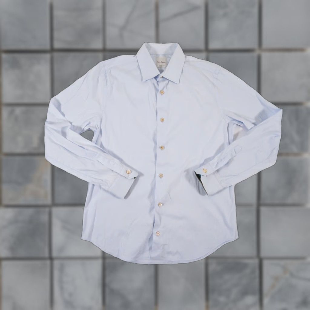 Paul Smith Paul Smith Blue Button-Up Shirt Men's 16" Long Sleeve Regular Fit Casual Business Size 42R - 1 Thumbnail