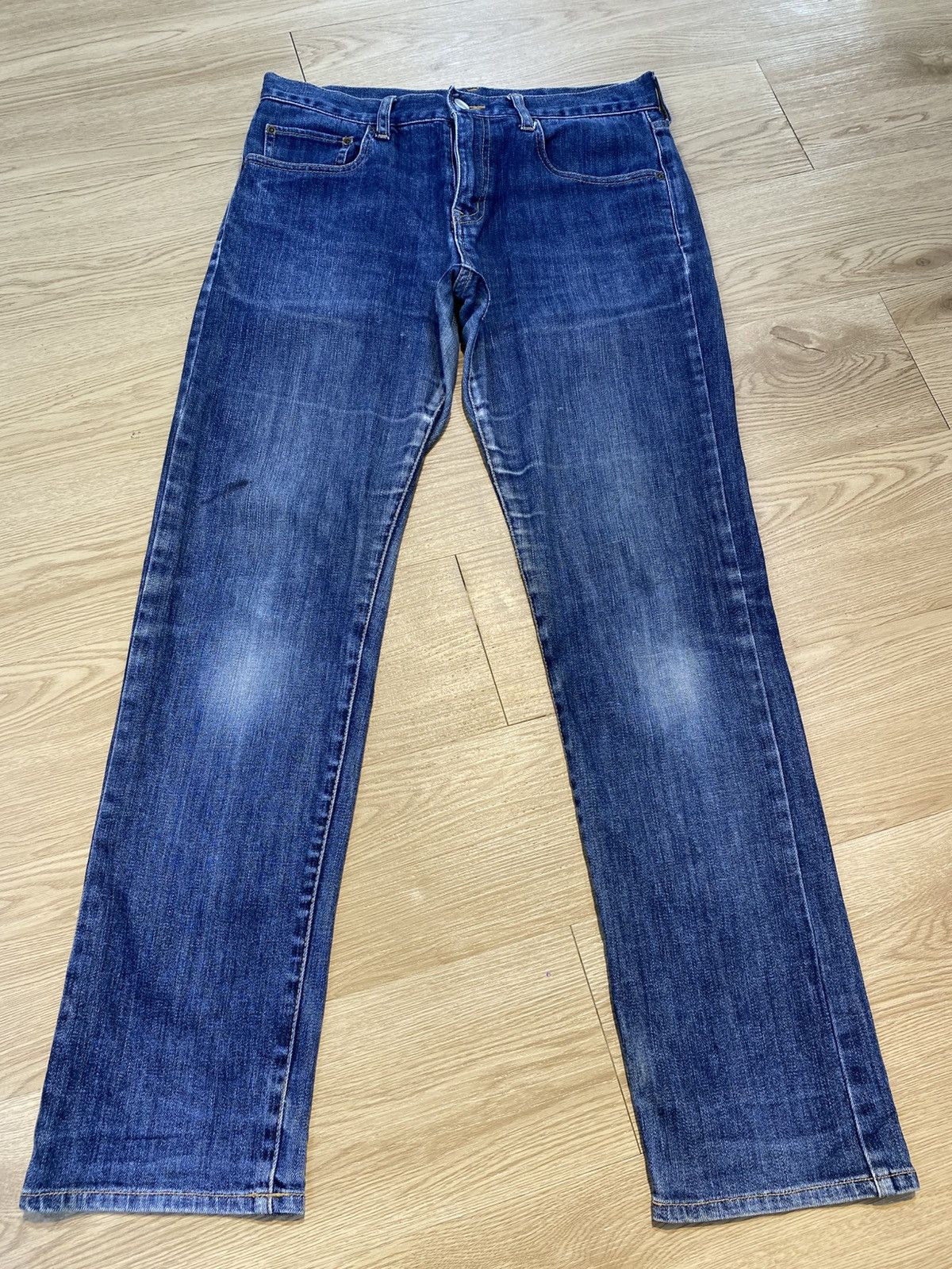 Japanese Brand Vintage Japanese Brand Buckle Back Blue Wash Style Jeans Size US 31 - 1 Thumbnail