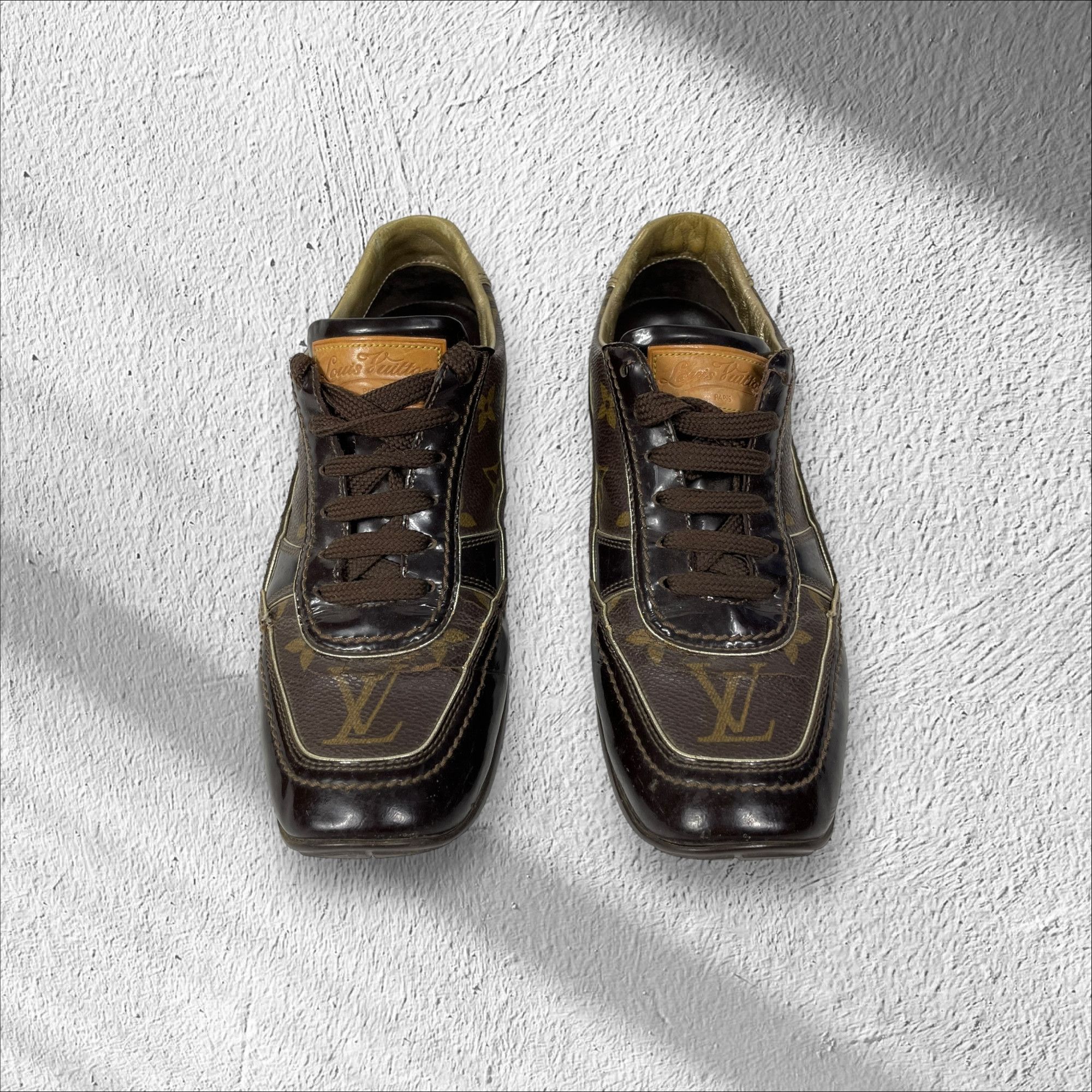 Vintage Louis Vuitton Monogram Loafers Sneakers Brown Size US 6 / IT 36 - 3 Thumbnail