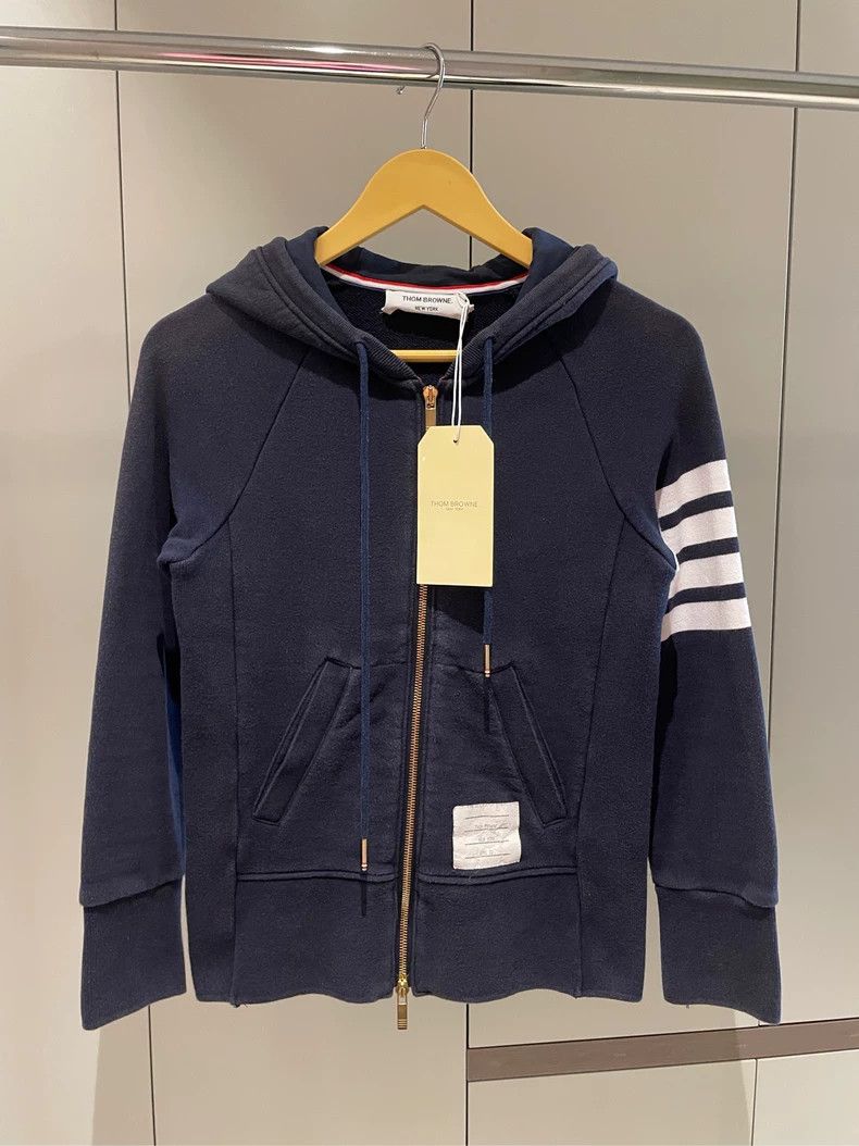 Thom Browne Thom browne Size 00 Dark blue classic four-striped zipper Size US XXS / EU 40 - 1 Thumbnail