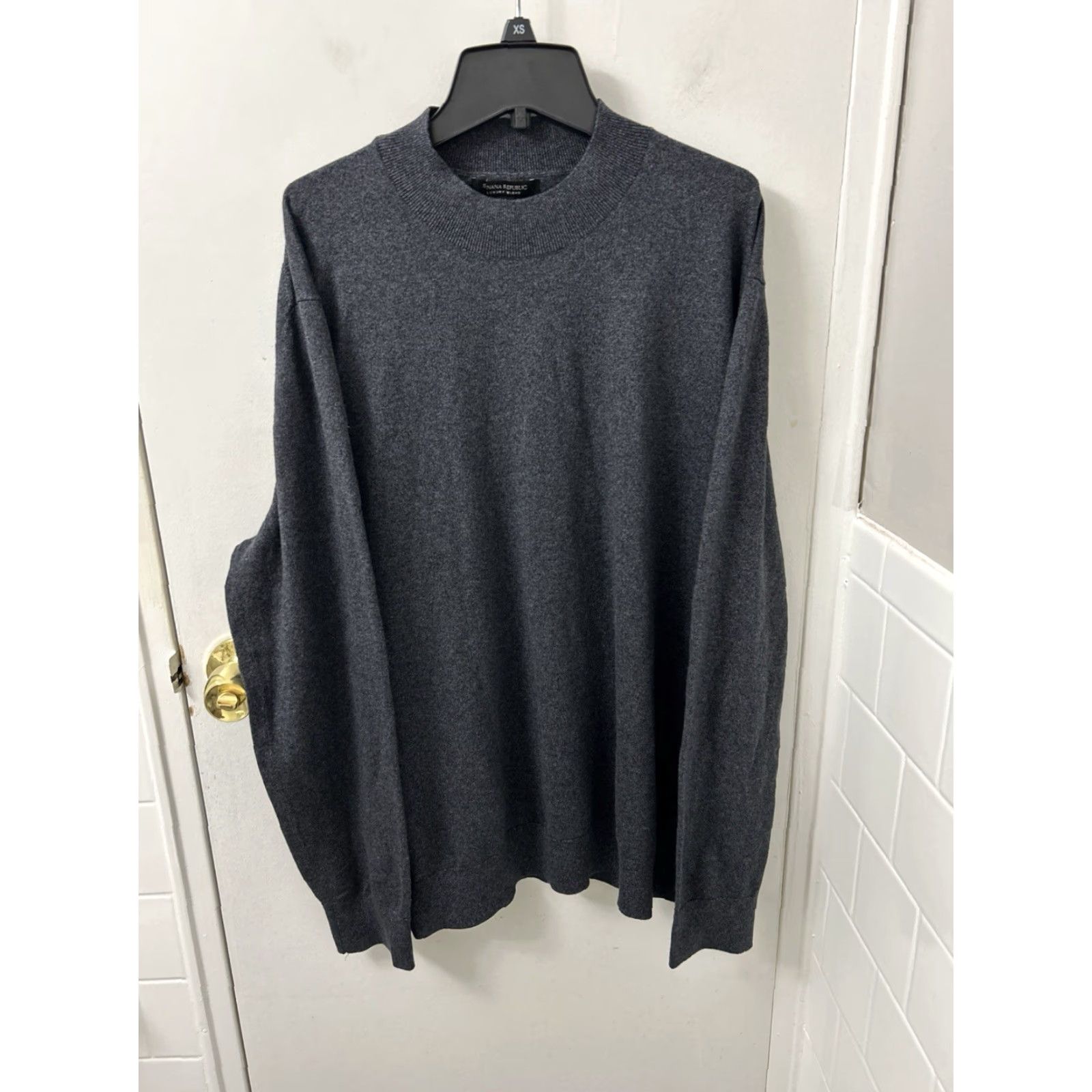 Banana Republic VINTAGE? No. Banana Republic Luxury Blend Sweater Mens XL Silk Cashmere Cotton Mock Neck L/S Size US XL / EU 56 / 4 - 2 Thumbnail