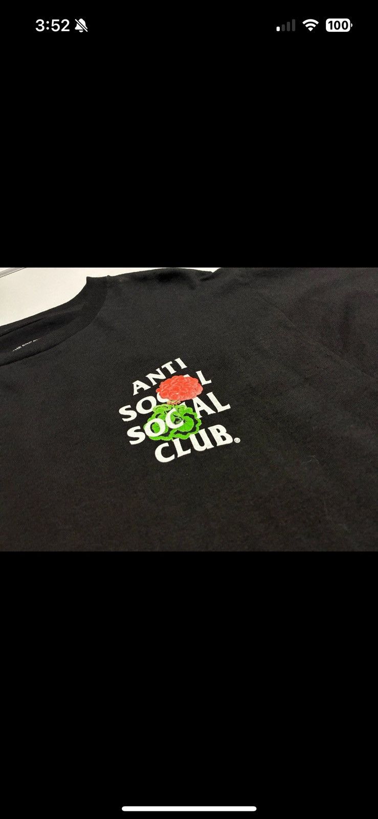Anti Social Social Club Anti Social Social Club Floral Logo Black (M) Graphic Tee Size US M / EU 48-50 / 2 - 2 Thumbnail