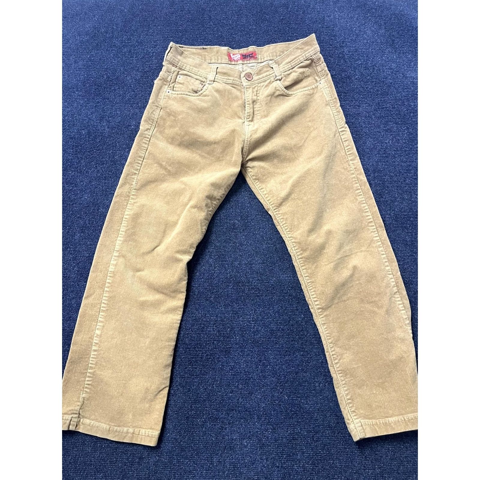 Levi's Levi's 513 Slim Straight Pants Mens 32x32 Corduroy Beige Five Pocket Casual Chino Block Logo Vintage No zip Mens Size US 32 / EU 48 - 7 Thumbnail