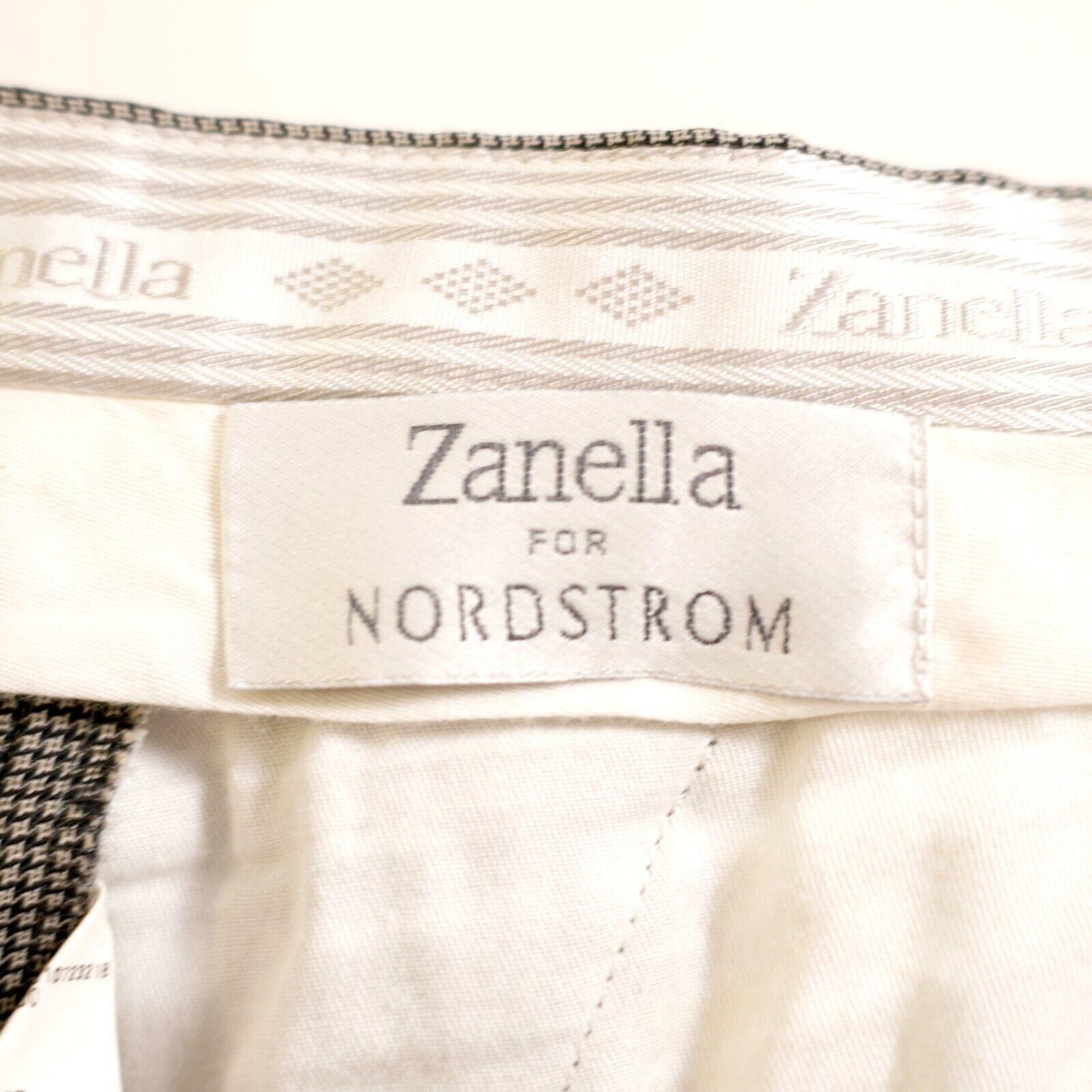 Zanella DAMAGED Zanella Nordstrom Bennett Wool Star Check Gray Dress Size 36R - 7 Thumbnail
