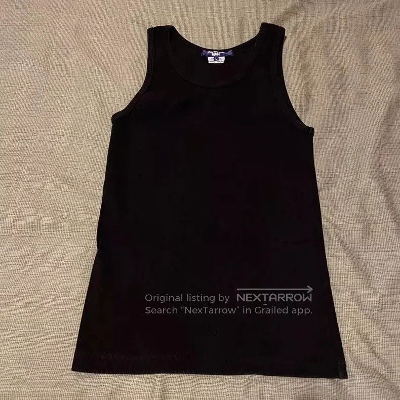 Junya Watanabe Junya Watanabe Black Ribbed Tank Top Size US L / EU 52-54 / 3 - 1 Thumbnail