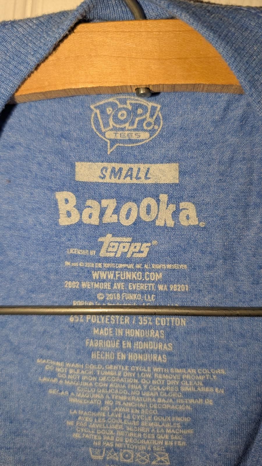 WWE Bazooka Joe Club T-Shirt Blue Small Bubble Gum funko pop! Size S / US 4 / IT 40 - 3 Thumbnail
