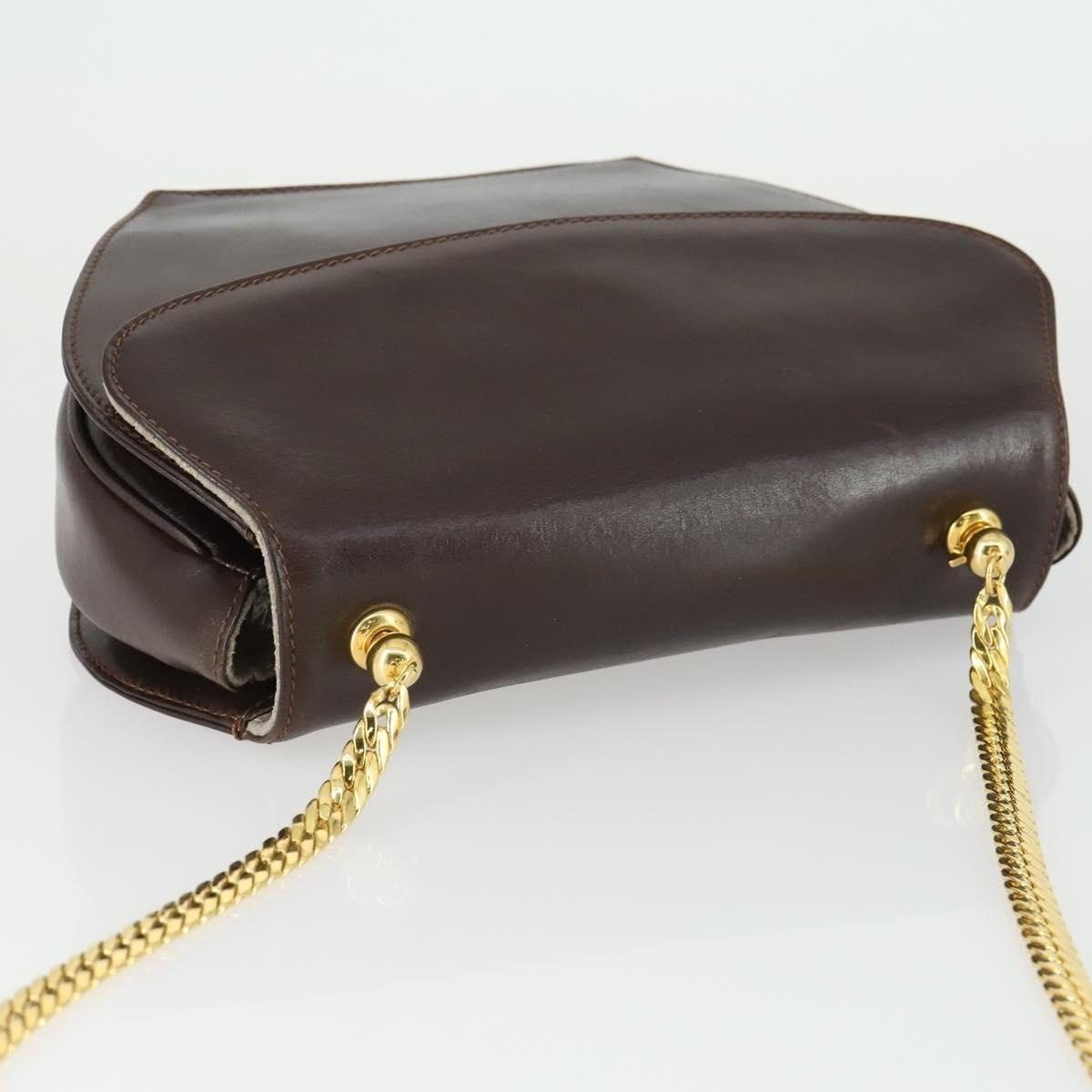 Gucci Gucci Leather Chain Shoulder Bag Brown Size ONE SIZE - 4 Thumbnail