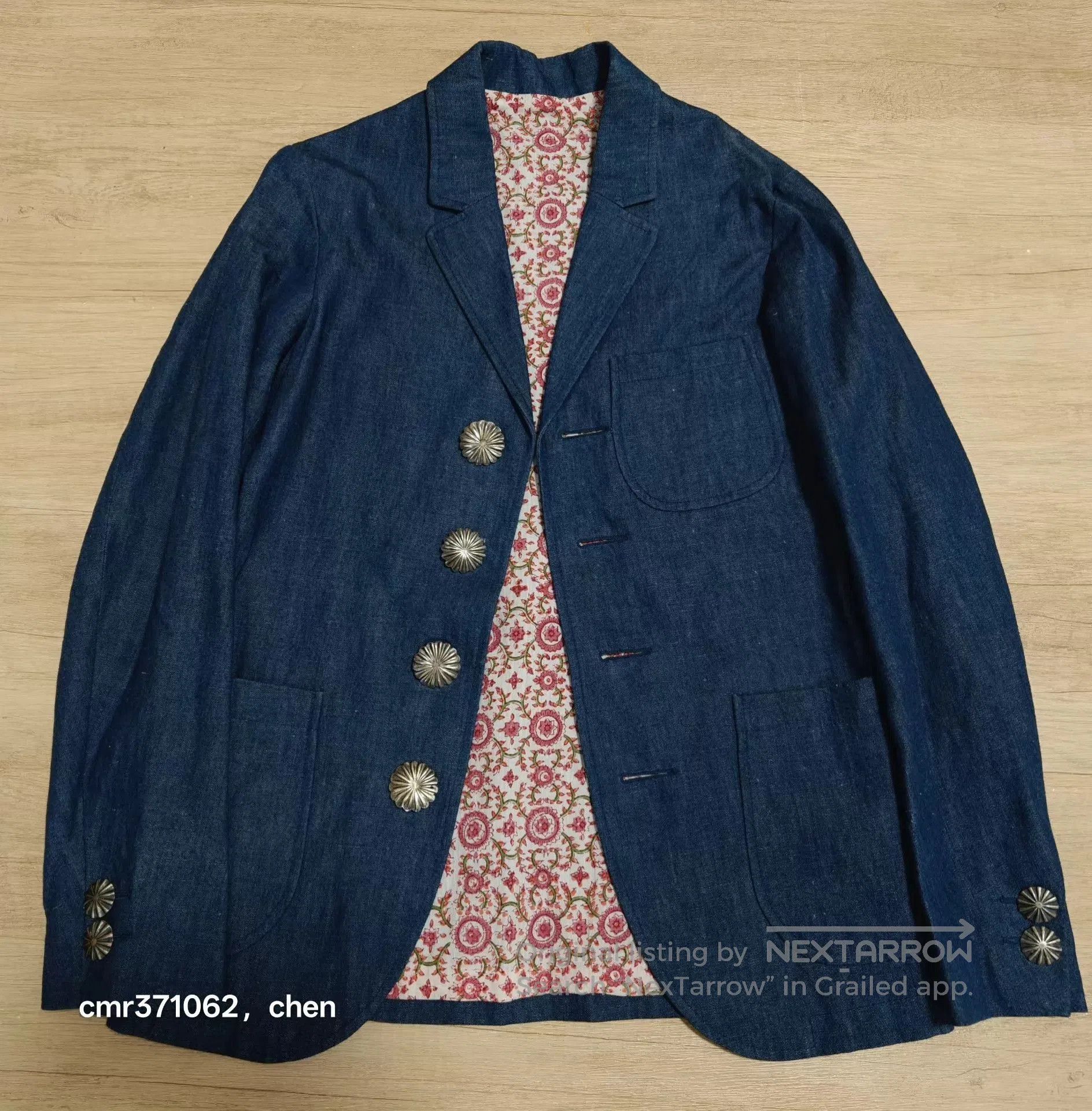 Visvim Blue Denim Jacket with Decorative Buttons . Size US S / EU 44-46 / 1 - 2 Thumbnail