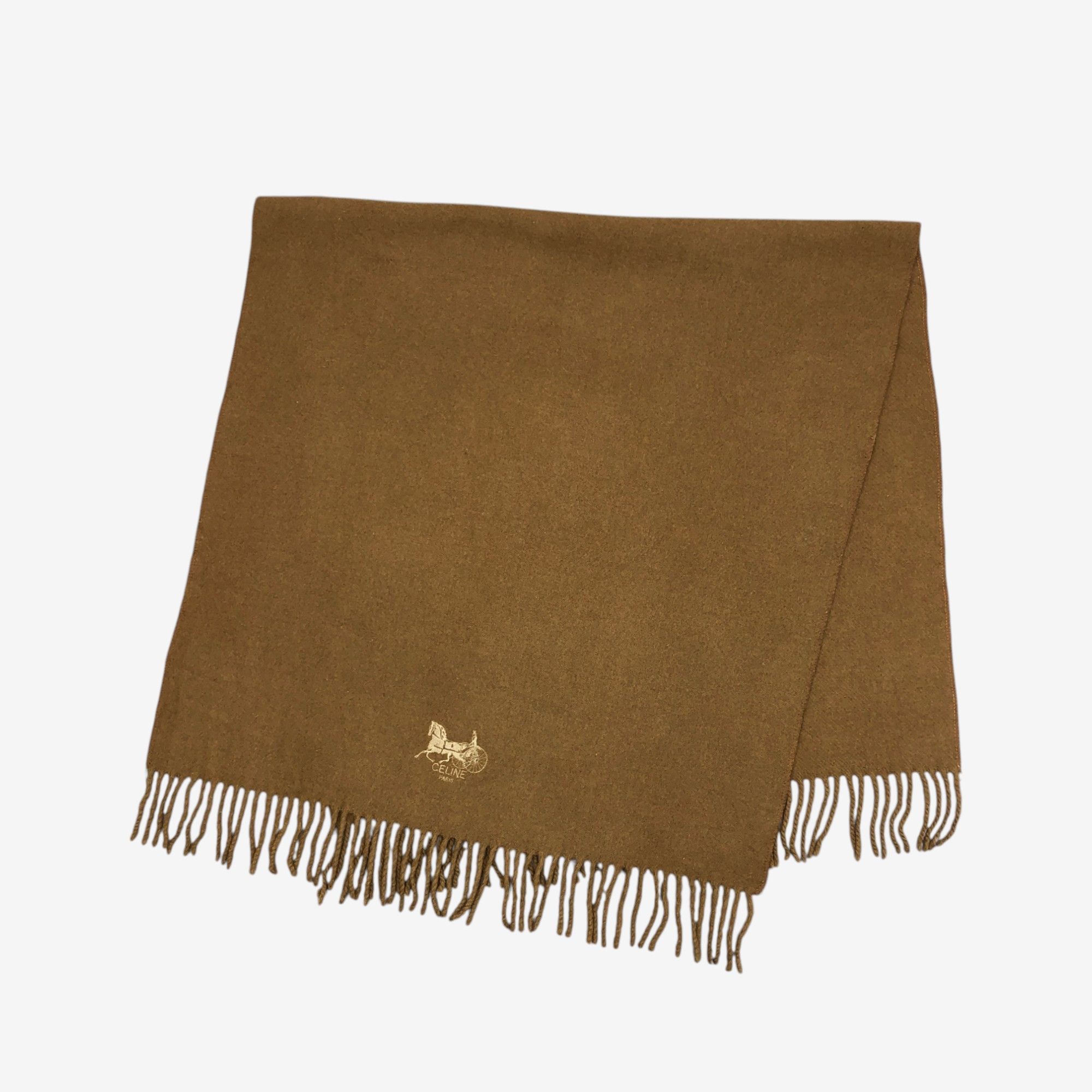 Celine Vintage Celine Scarf Muffler Wool Shawls Babushka Scarves Size ONE SIZE - 4 Thumbnail