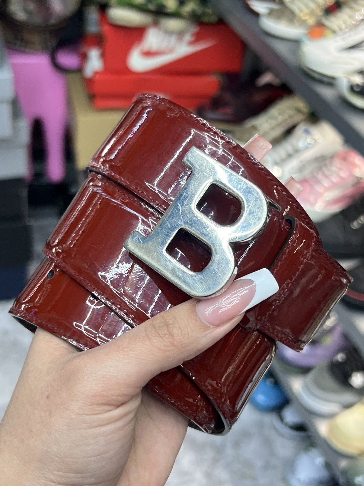 Bally Bally Belt with Silver Tone “B” Buckle Size 38 - 1 Thumbnail