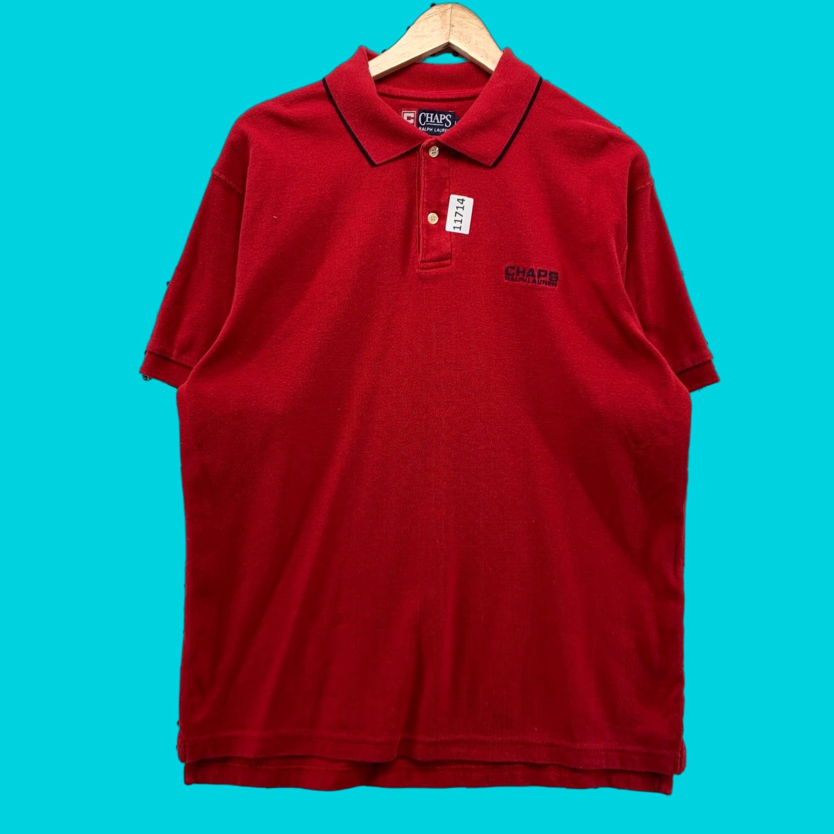 Ralph Lauren VINTAGE Chaps Ralph Lauren Polo Shirt Mens Large Red Embroidered Polo Shirt 90s Polo Mens Red, Embroidered Size US L / EU 52-54 / 3 - 1 Thumbnail