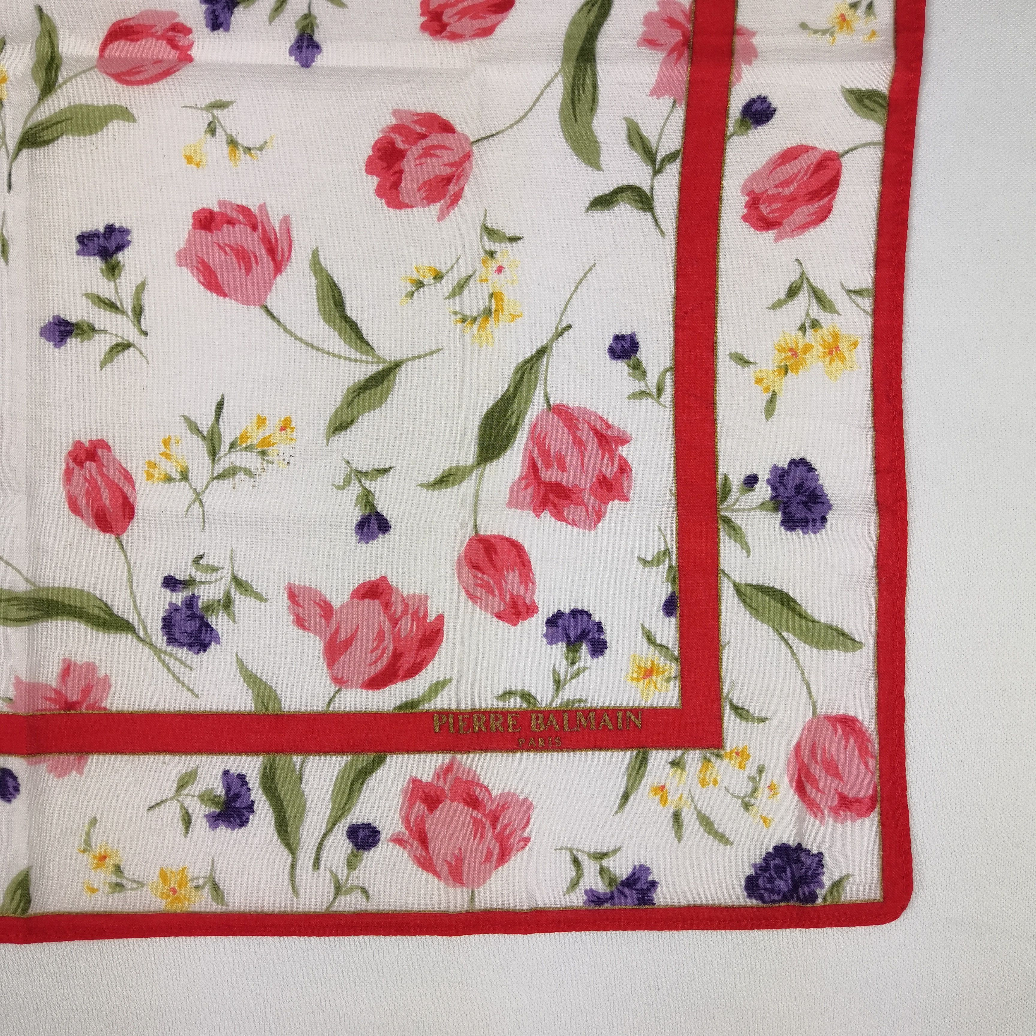 Japanese Brand Vintage Pierre Balmain Handkerchief Bandana Pocket Square Size ONE SIZE - 3 Thumbnail