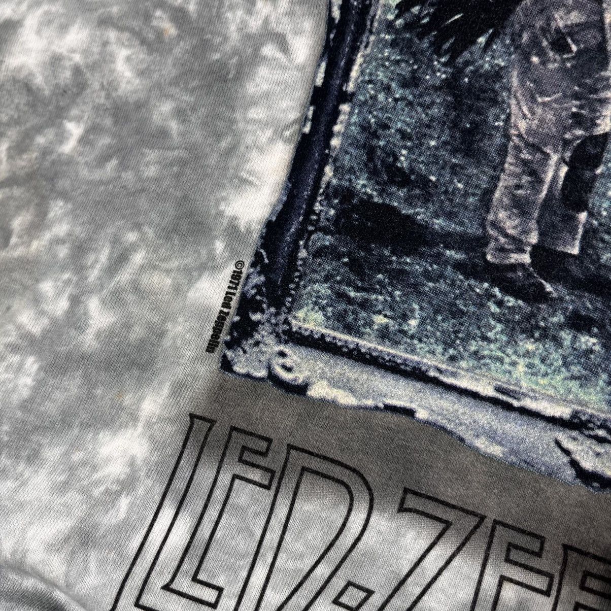 Band Tees Vintage 70s Led Zeppelin Tie Dye Liquid Blue Rock Tee Tshirt Size US L / EU 52-54 / 3 - 8 Thumbnail