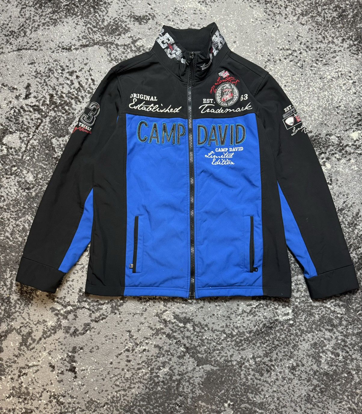 Vintage Y2K Camp David 90s Martina Style Patch Jacket