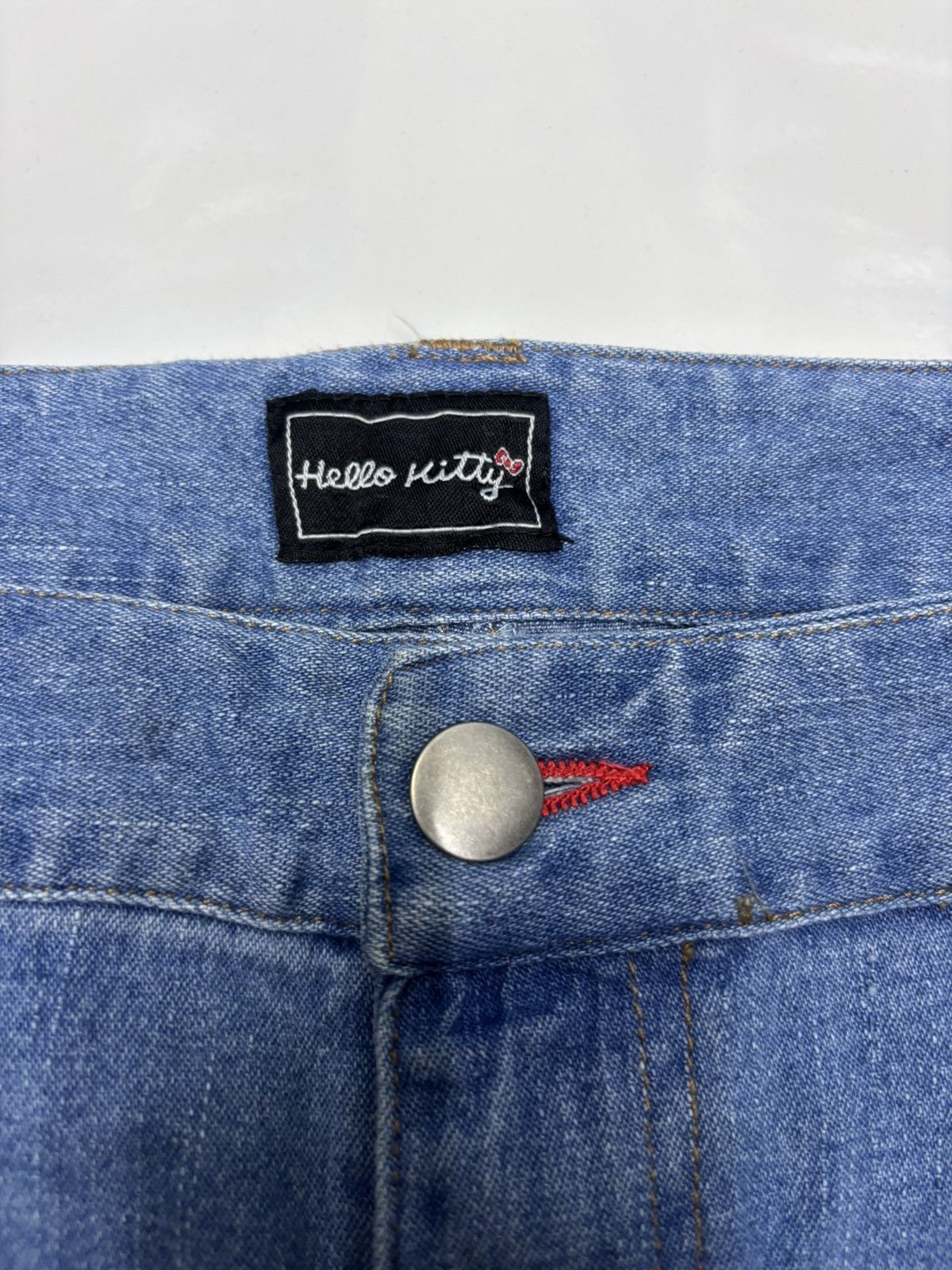 Cartoon Network × Star Of Hollywood × Vintage 🔥VINTAGE HELLO KITTY PRINTED DENIM JEANS Size 32" / US 10 / IT 46 - 10 Thumbnail