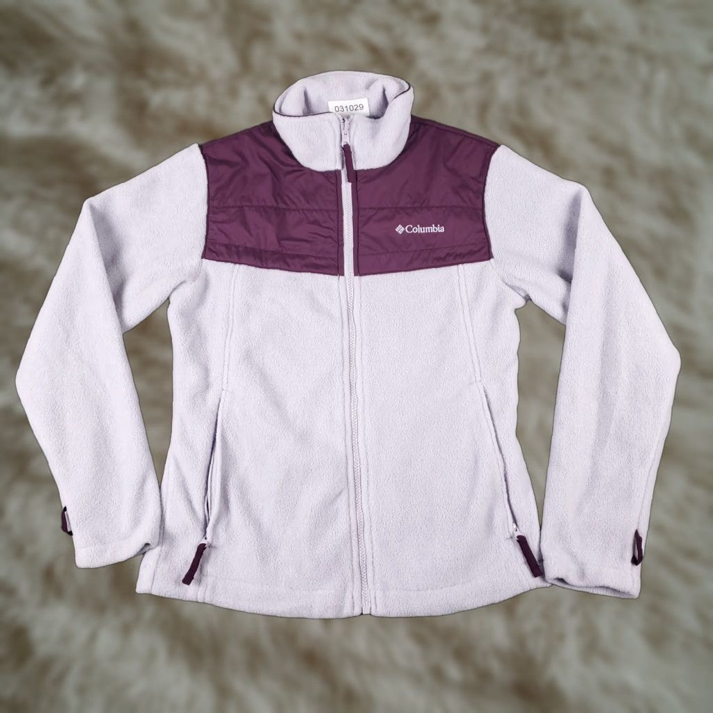 Vintage Columbia Jacket Womens Small Purple Fleece Full Zip Up Sweater Ladies Size S / US 4 / IT 40 - 1 Thumbnail