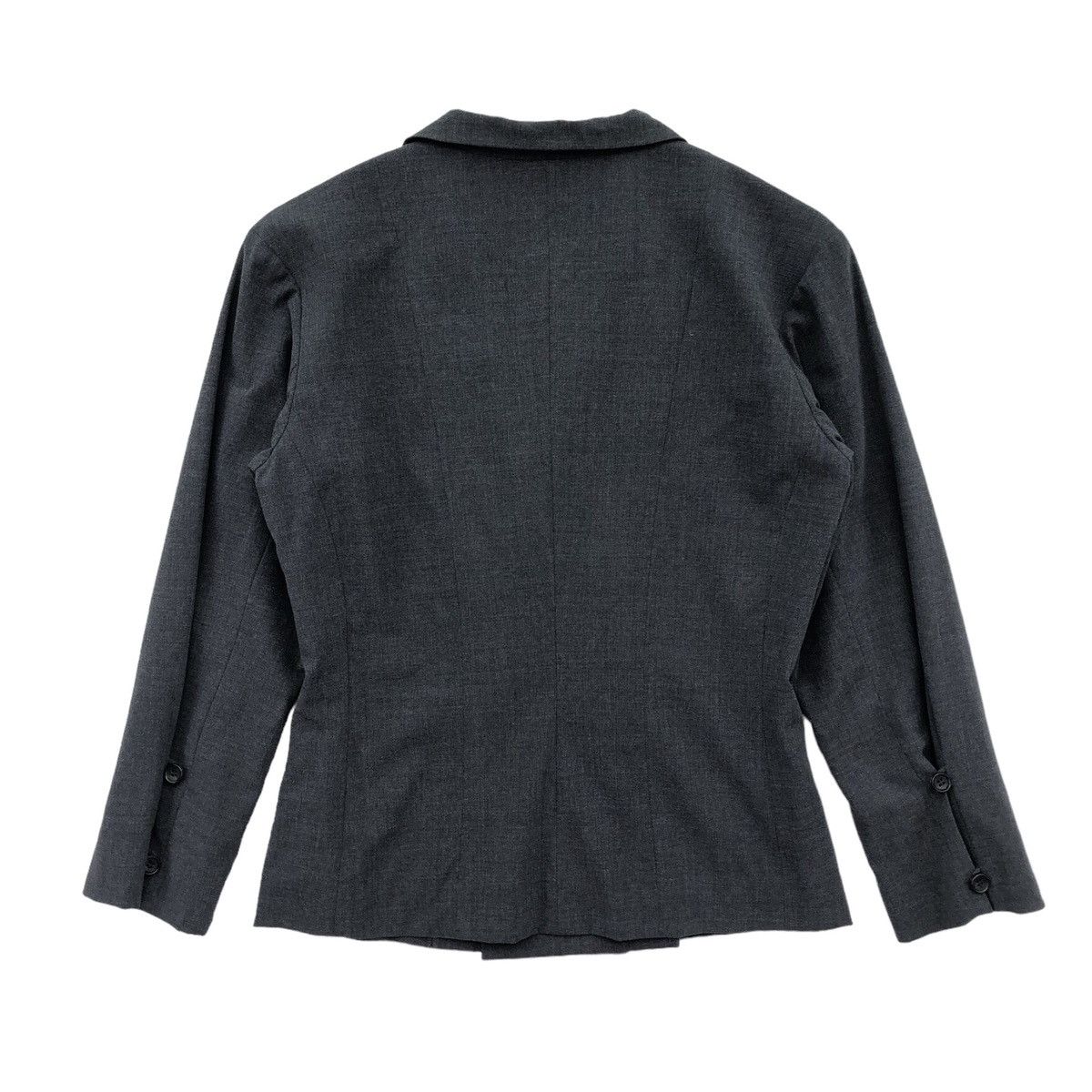 Issey Miyake Plantation Issey Miyake Grey Double Breasted Jacket / Blazer Size M / US 6-8 / IT 42-44 - 6 Thumbnail