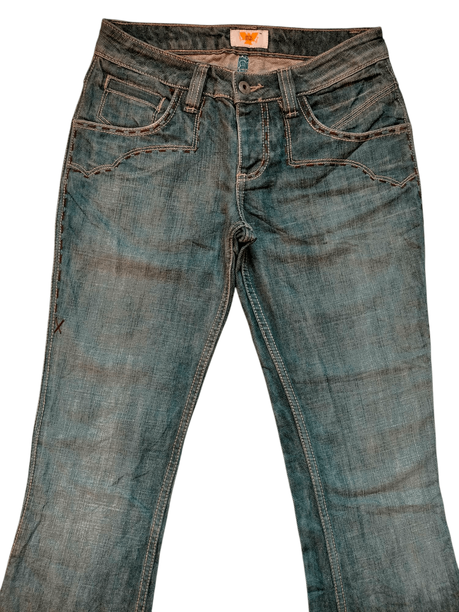 Hysteric Glamour Flare Jeans Antik Denim Embroidered Low rise Boot cut Denim Size US 28 / EU 44 - 3 Thumbnail