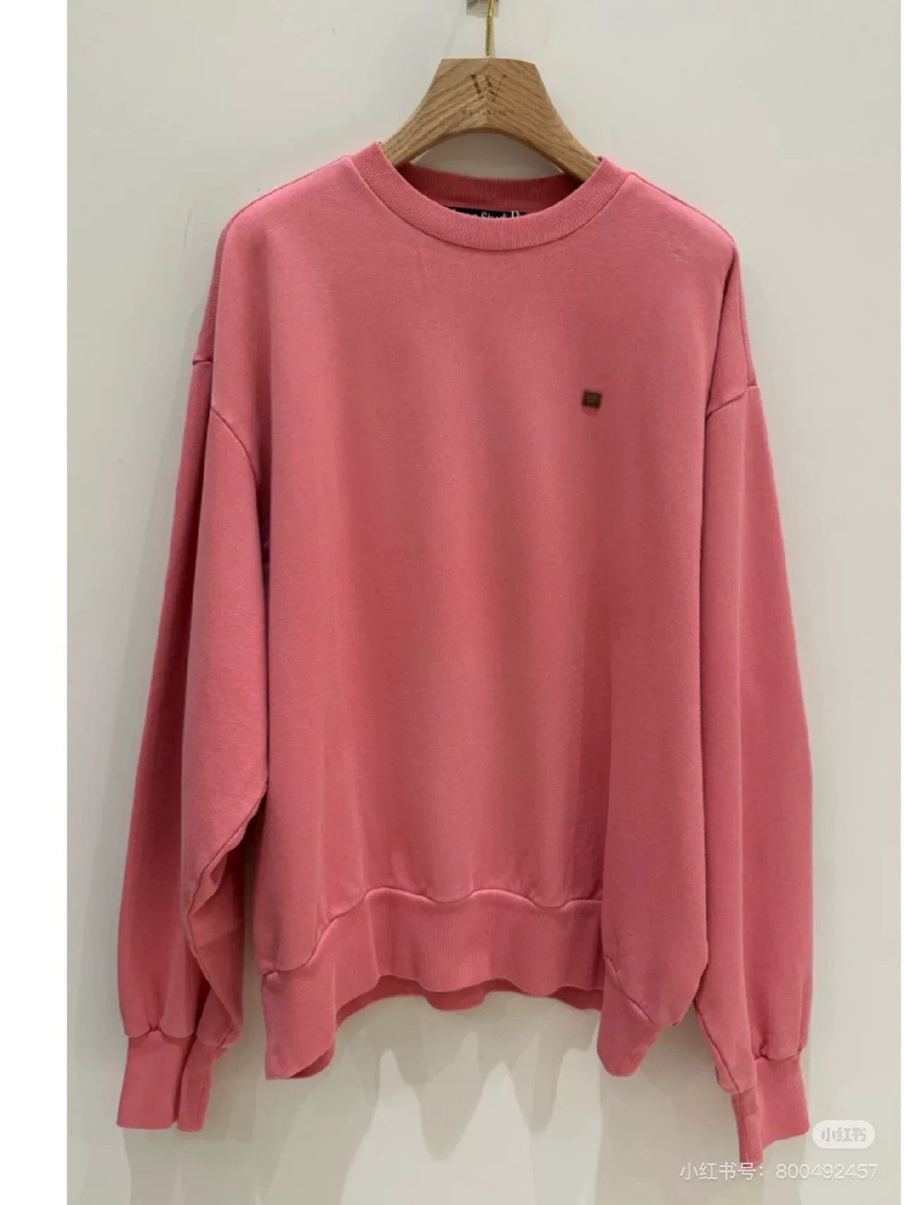 Acne Studios Acne Studios Pink Smiley Face Sweatshirt Size XXS / US 00 / IT 34 - 1 Thumbnail