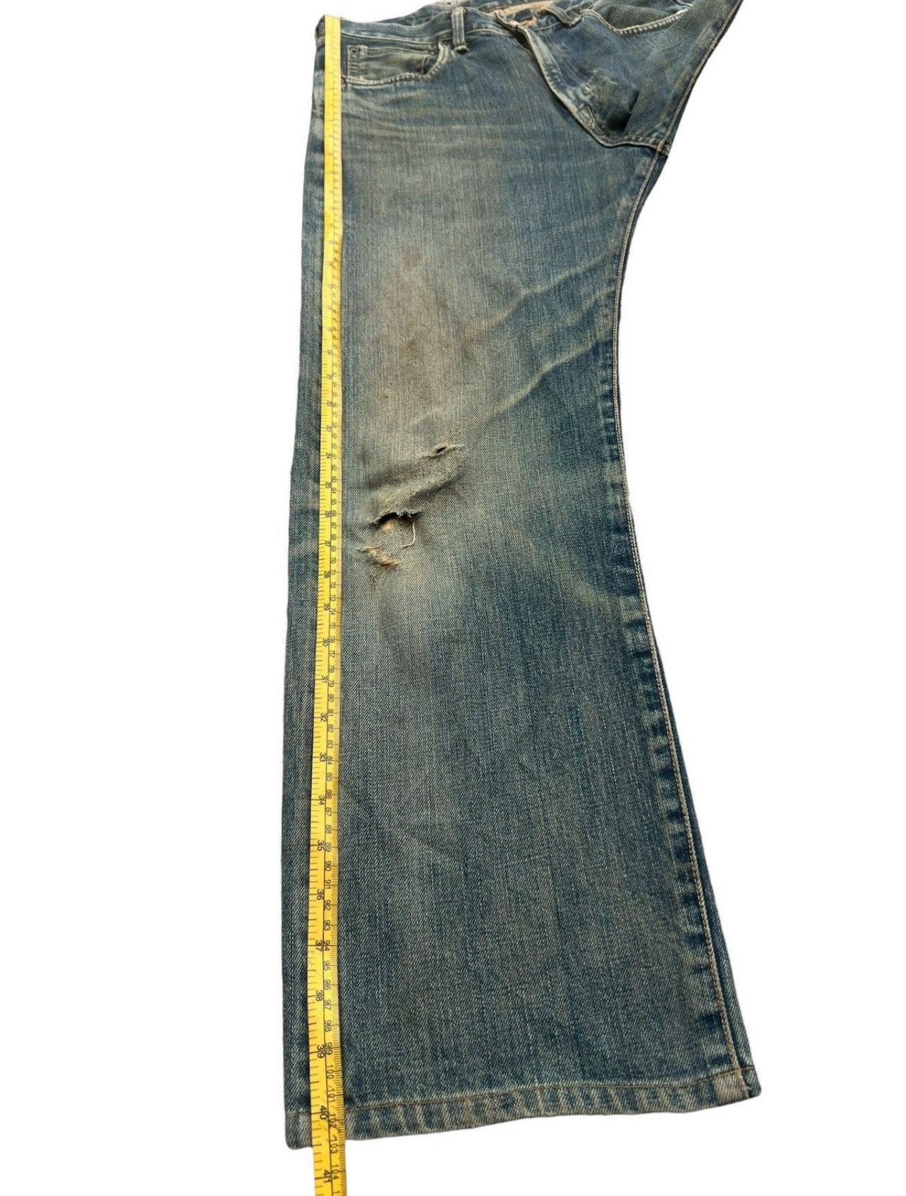 Edwin Edwin 505x Selvedge Distressed Mudwash Wide Jeans 31x30 Size US 31 - 14 Thumbnail