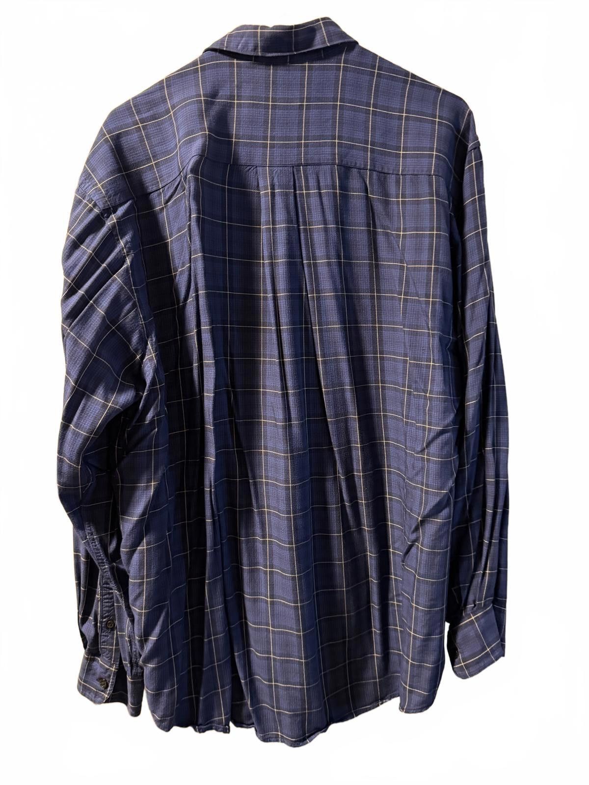 Nautica Nautica Men's Blue Rayon Plaid Button-Up Shirt Large Size US L / EU 52-54 / 3 - 5 Thumbnail