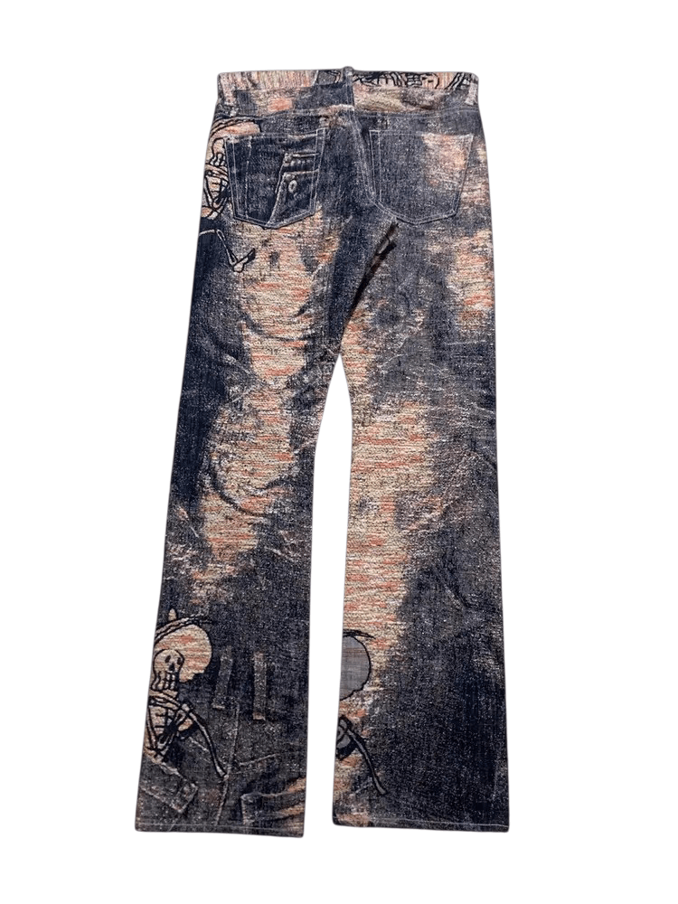 Issey Miyake 🫰RARE🫰 A POC Issey Miyake Boro Skeleton Denim Jeans Size US 32 / EU 48 - 5 Thumbnail