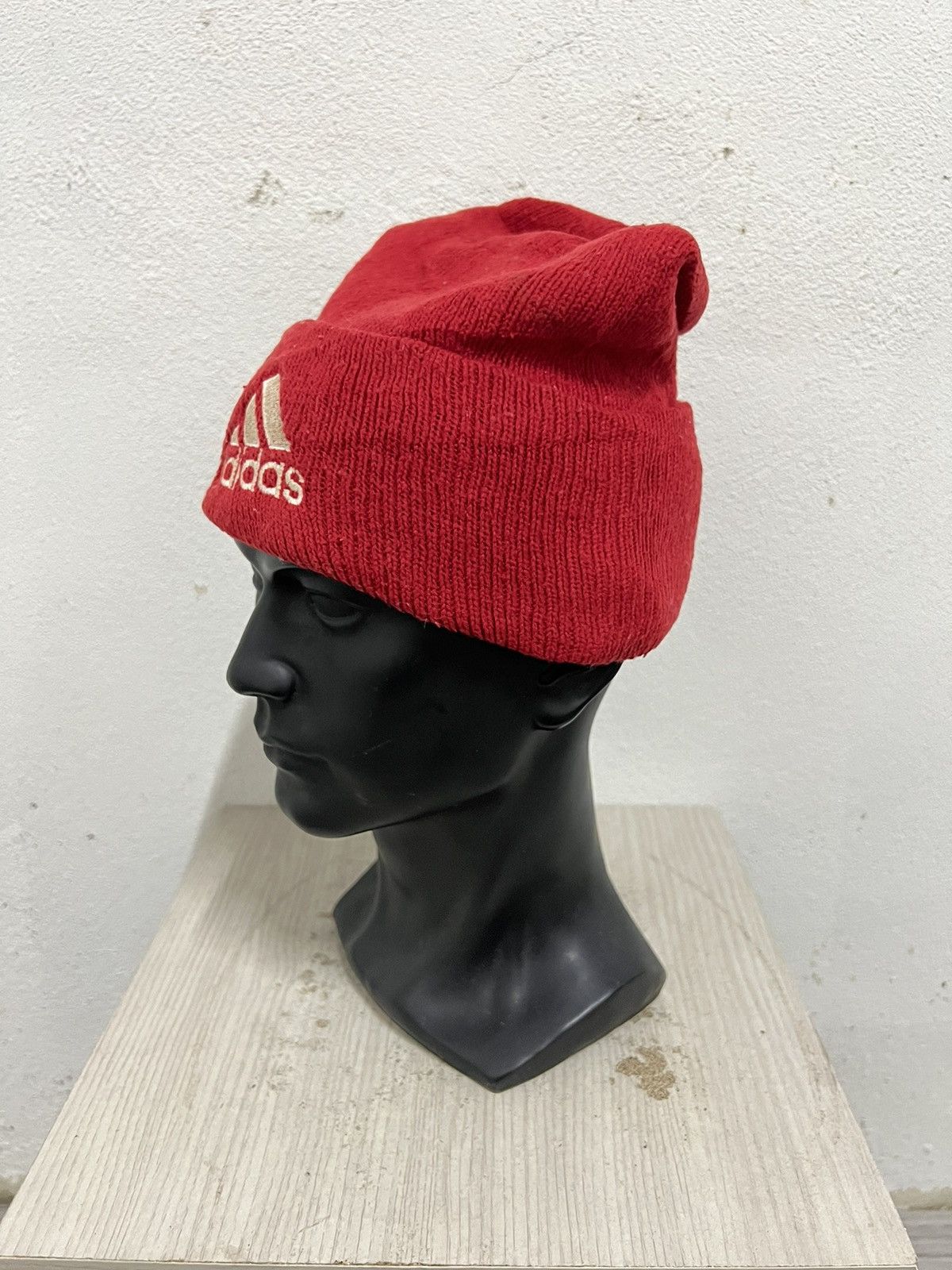Hat Club Vintage Adidas Big Logo beanie Hat Size ONE SIZE - 3 Thumbnail