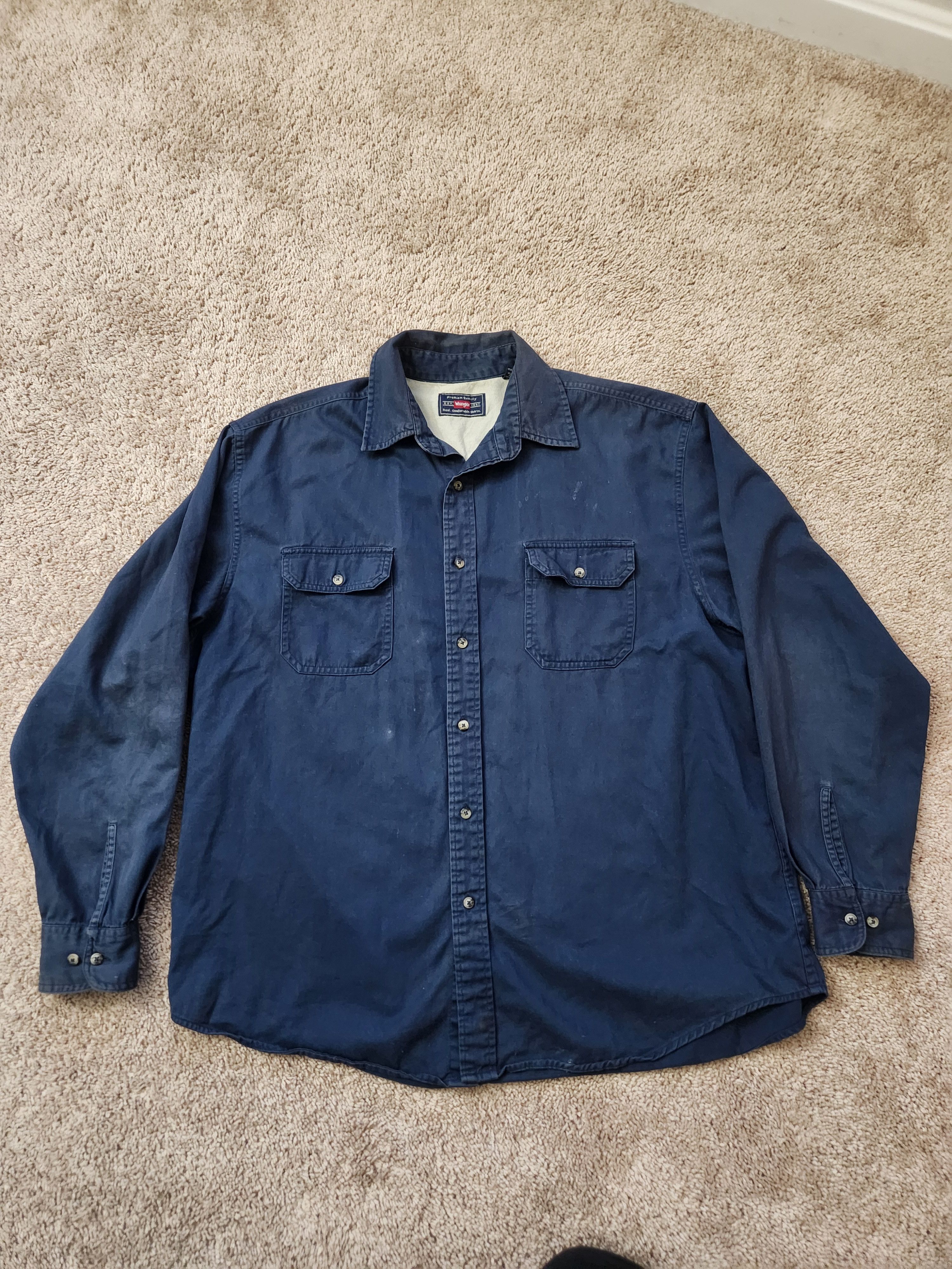 Wrangler Wrangler Button Up Work Shirt Size US XL / EU 56 / 4 - 1 Thumbnail