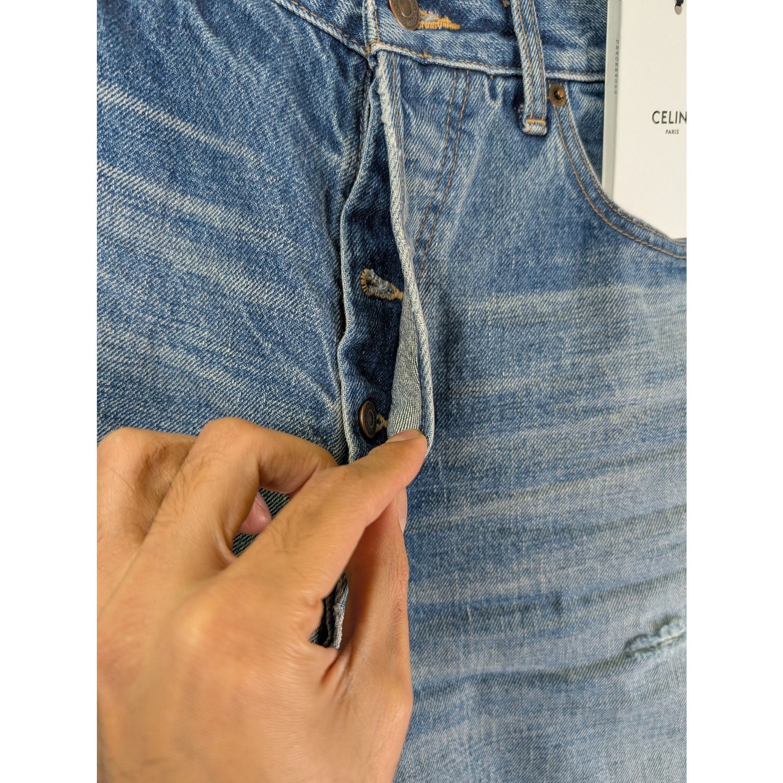 Celine o1rshd1 Denim Shorts in Blue Size US 30 / EU 46 - 6 Thumbnail