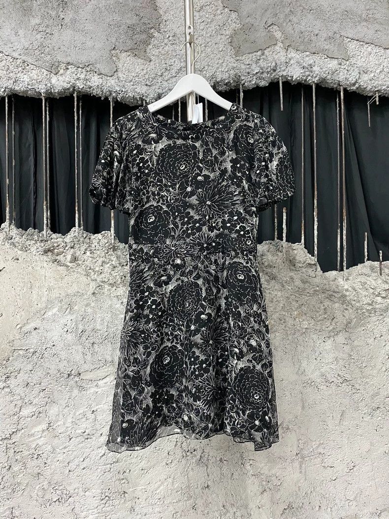 Saint Laurent Paris Saint Laurent SLP Floral Print Dress- Size US M / EU 48-50 / 2 - 1 Thumbnail