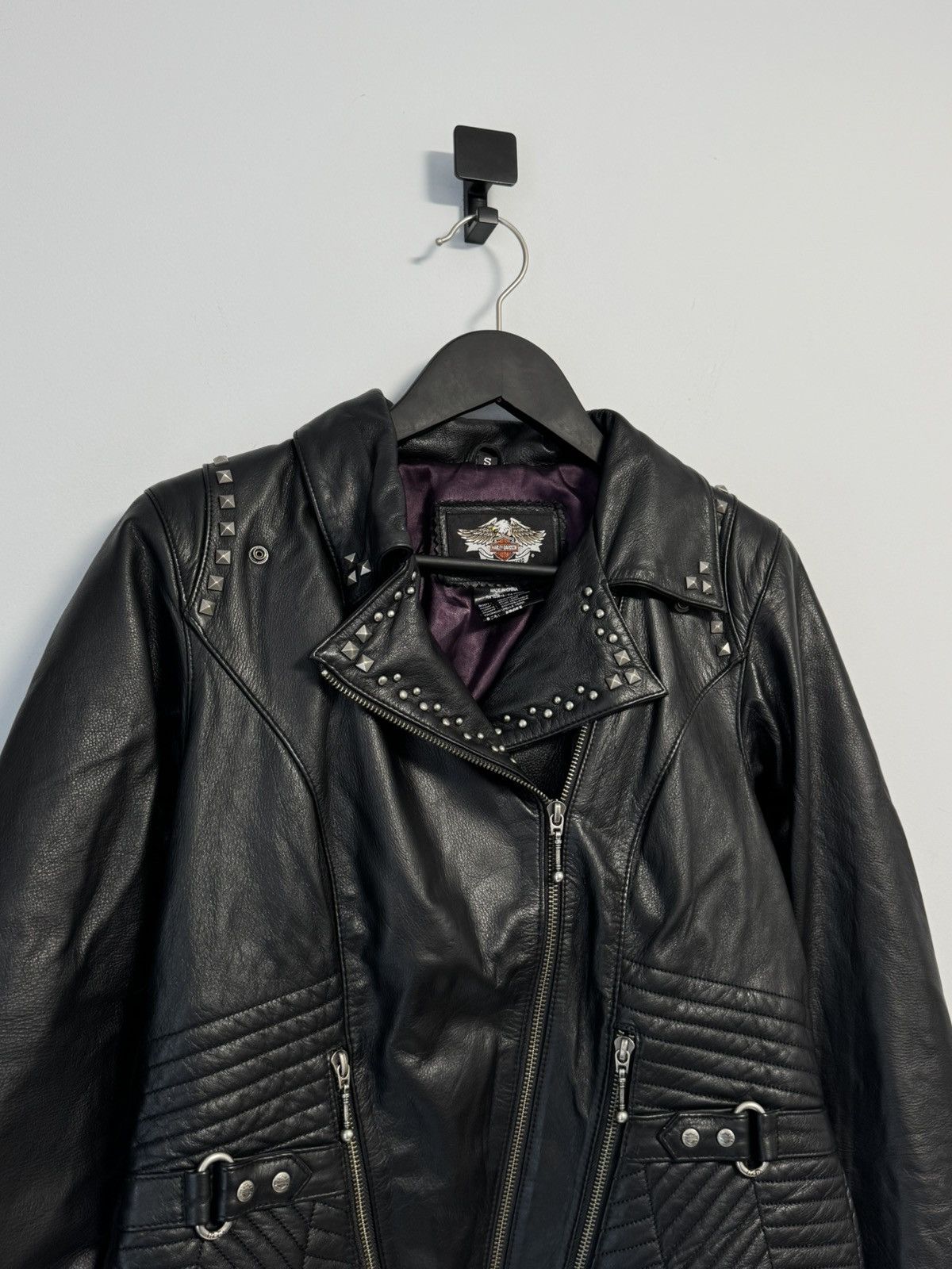 Harley Davidson Harley Davidson Vintage 90’S Leather Jacket Women’s Moto Size S / US 4 / IT 40 - 2 Thumbnail