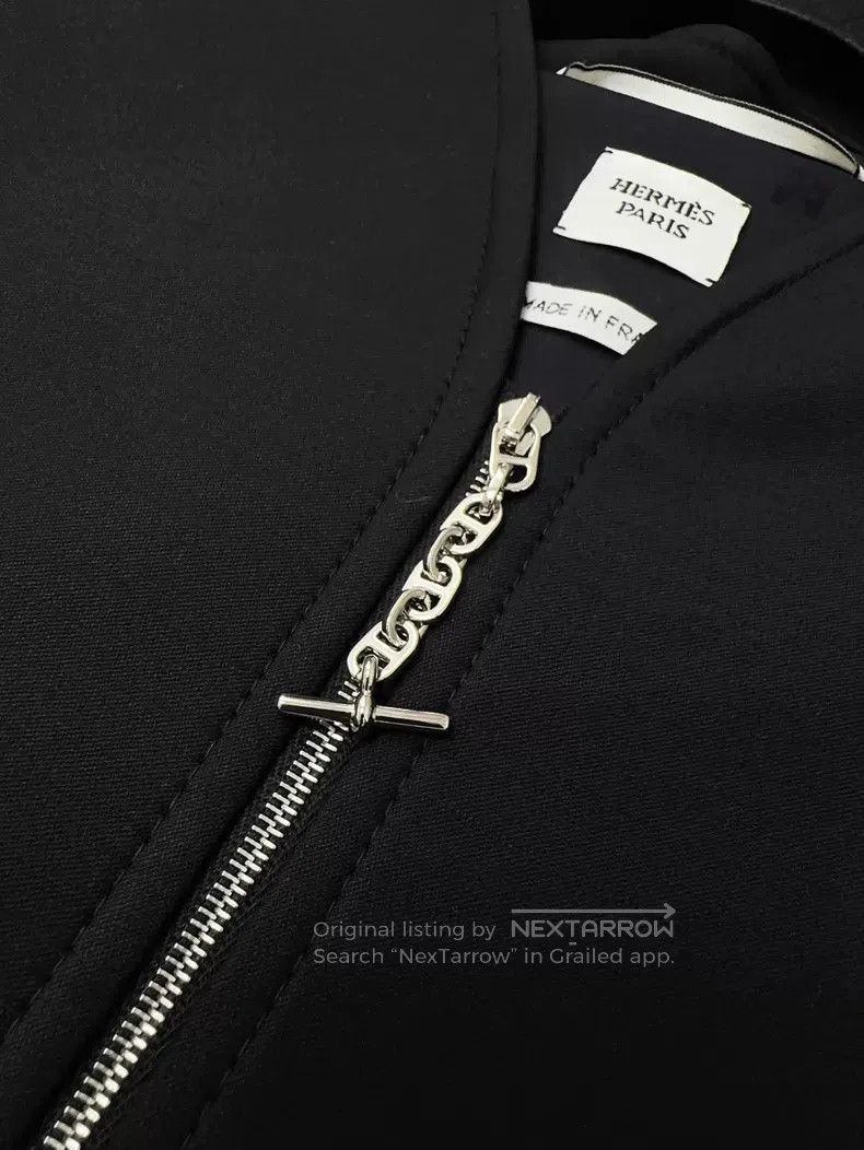 Hermes Hermes Black Long Sleeve Zip Jacket Pig Nose Zip Design Ja Size XS / US 0-2 / IT 36-38 - 5 Thumbnail