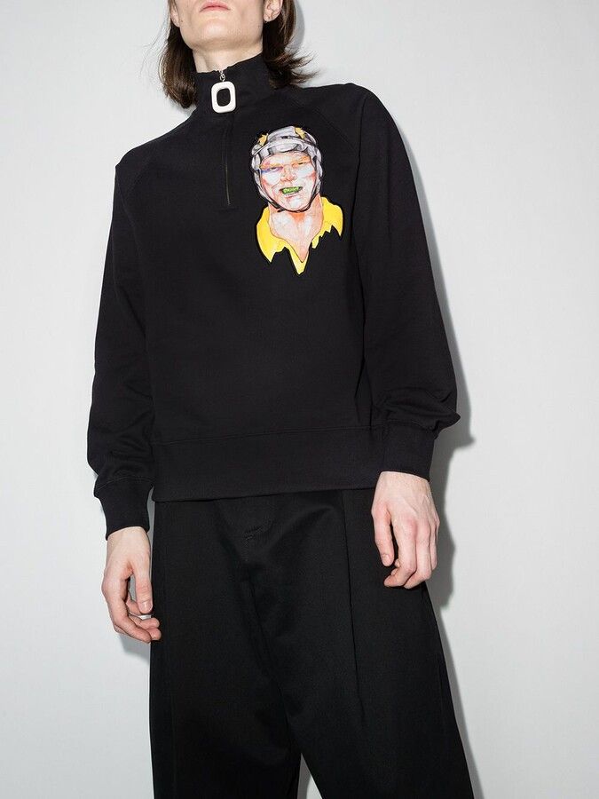 JW Anderson Rugby Applique Half-zip Sweater Size US M / EU 48-50 / 2 - 2 Thumbnail