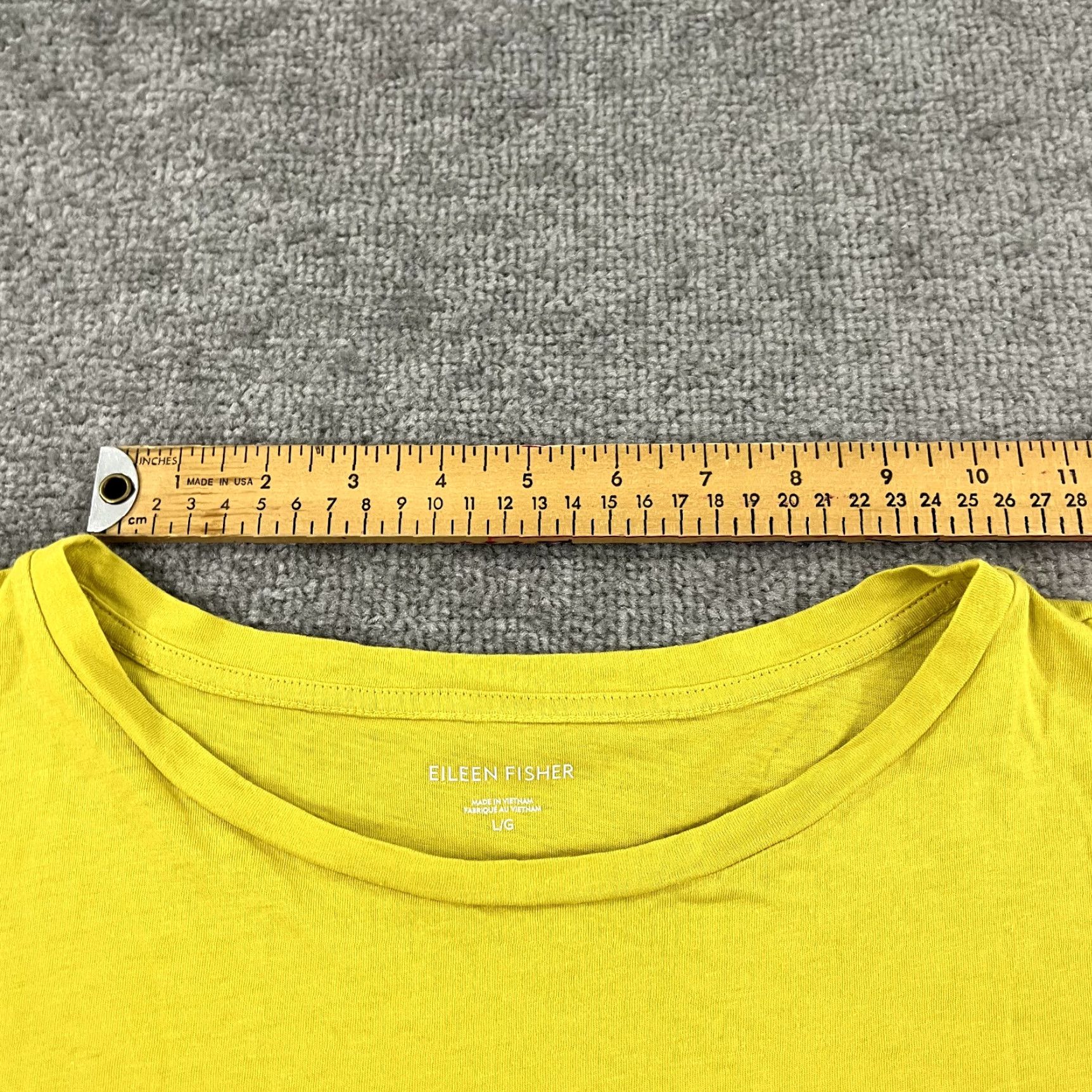 Eileen Fisher EILEEN FISHER Shirt Womens Large Yellow Organic Cotton Half Sleeve Pullover Top Size L / US 10 / IT 46 - 6 Thumbnail