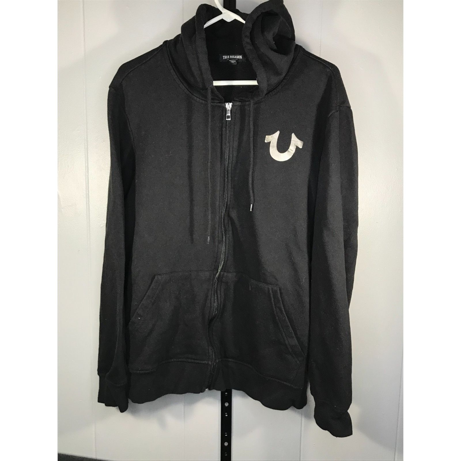 True Religion True Religion Black Zip Up Hoodie sz XL Metallic Horseshoe B Size US XL / EU 56 / 4 - 2 Thumbnail