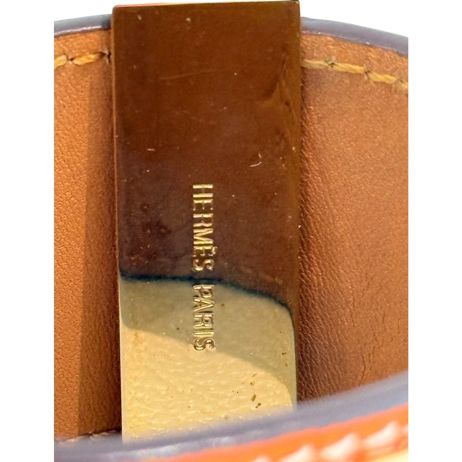 Hermes HERMES Epsom Collier de Chien CDC Bracelet S in Orange Size ONE SIZE - 7 Thumbnail